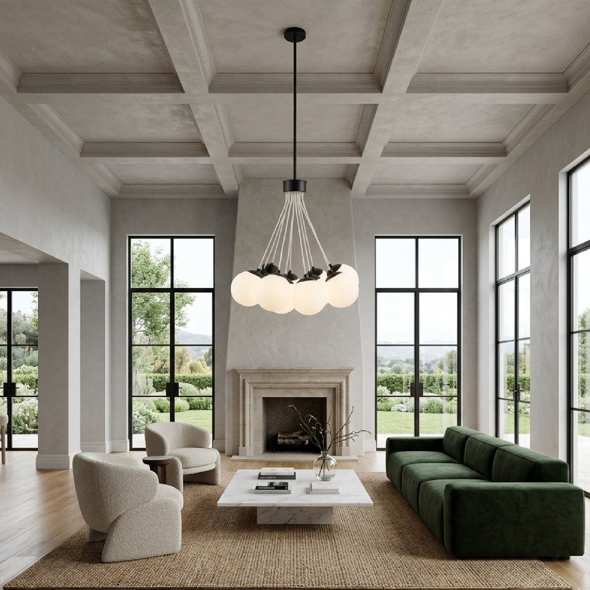 Modern European furniture - Glass Globes 11-Light Chandelier - www.oroa.com