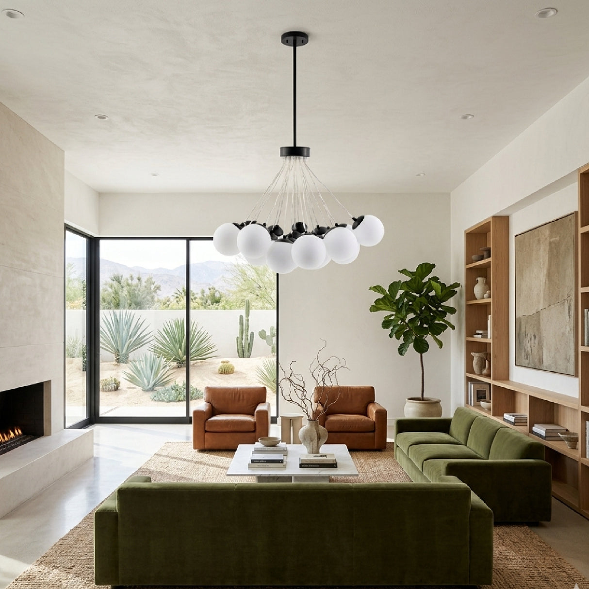 Glass Globes 19-Light Chandelier | Oroa.com