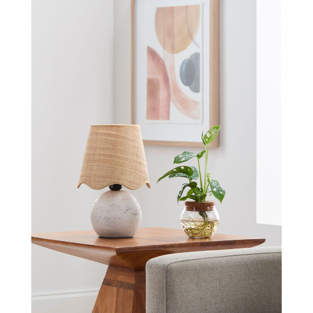 Modern European furniture - Organic Round Base Table Lamp - www.oroa.com