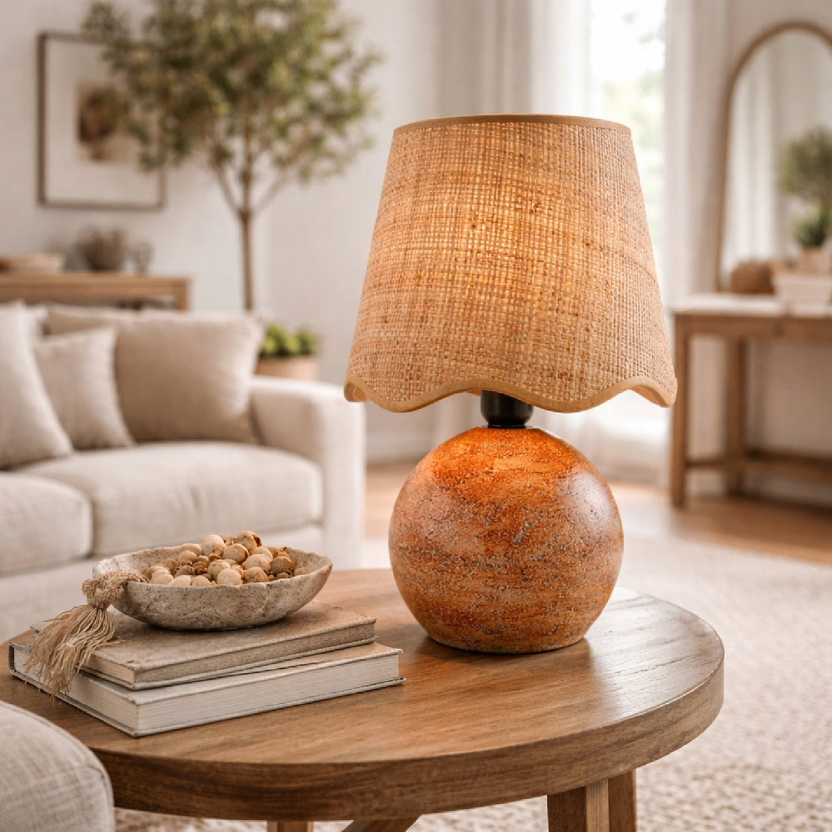 Modern European furniture - Organic Round Base Table Lamp - www.oroa.com