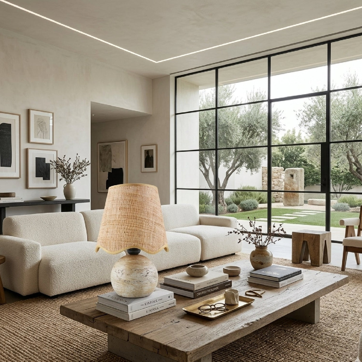 Modern European furniture - Organic Round Base Table Lamp - www.oroa.com