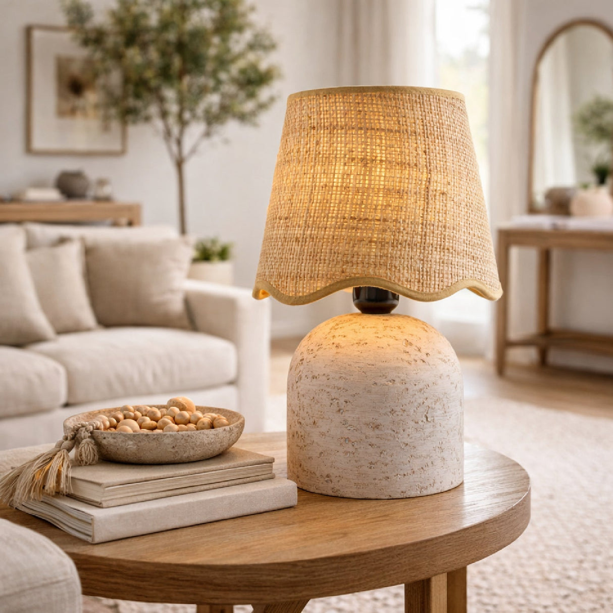 Modern European furniture - Organic Textured Base Table Lamp - www.oroa.com