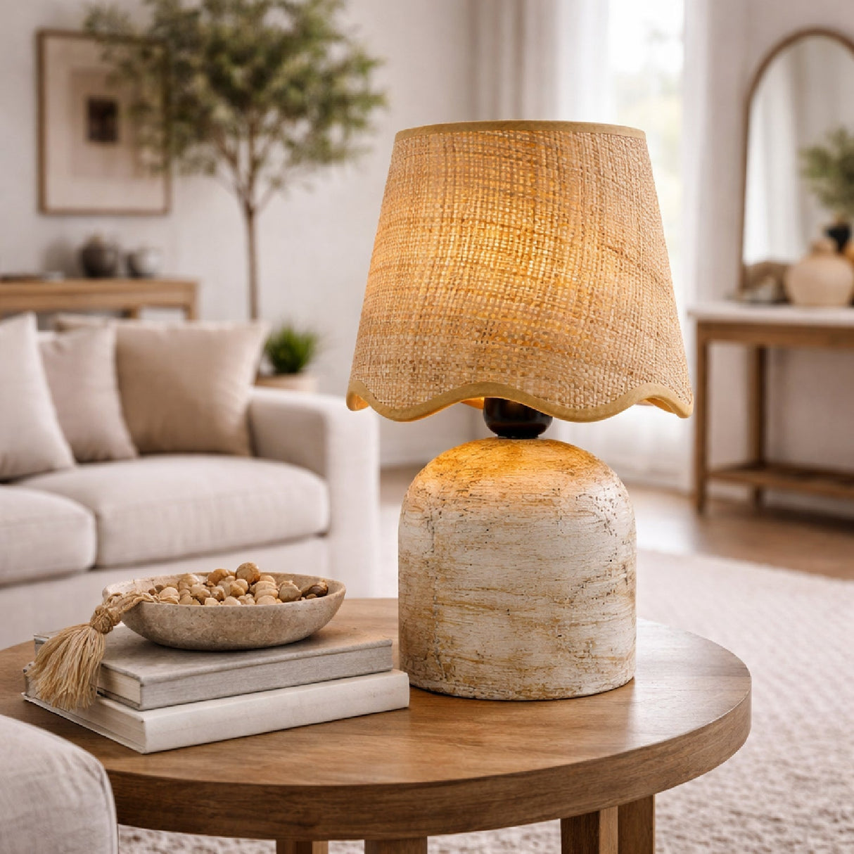 Modern European furniture - Organic Textured Base Table Lamp - www.oroa.com