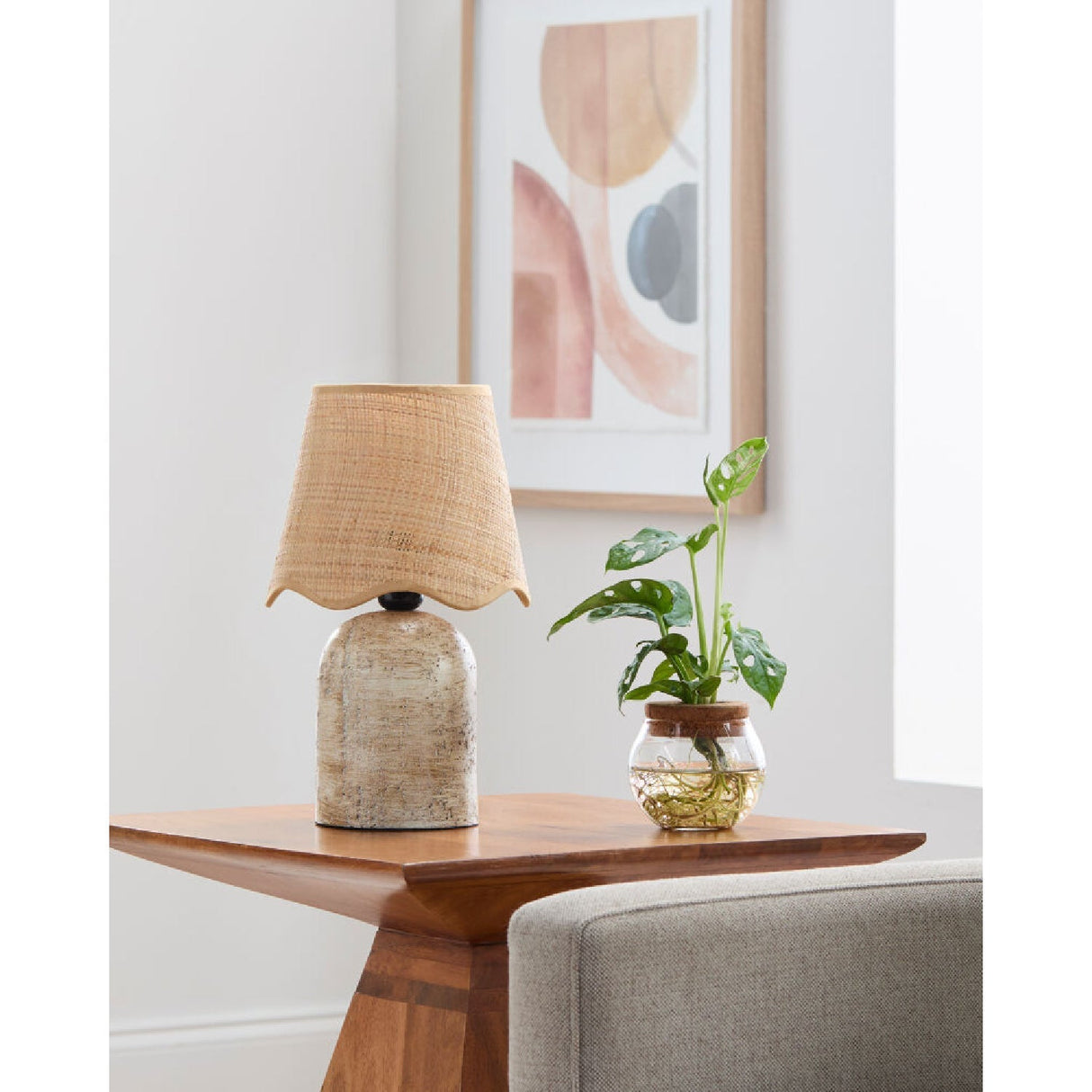 Modern European furniture - Organic Textured Base Table Lamp - www.oroa.com