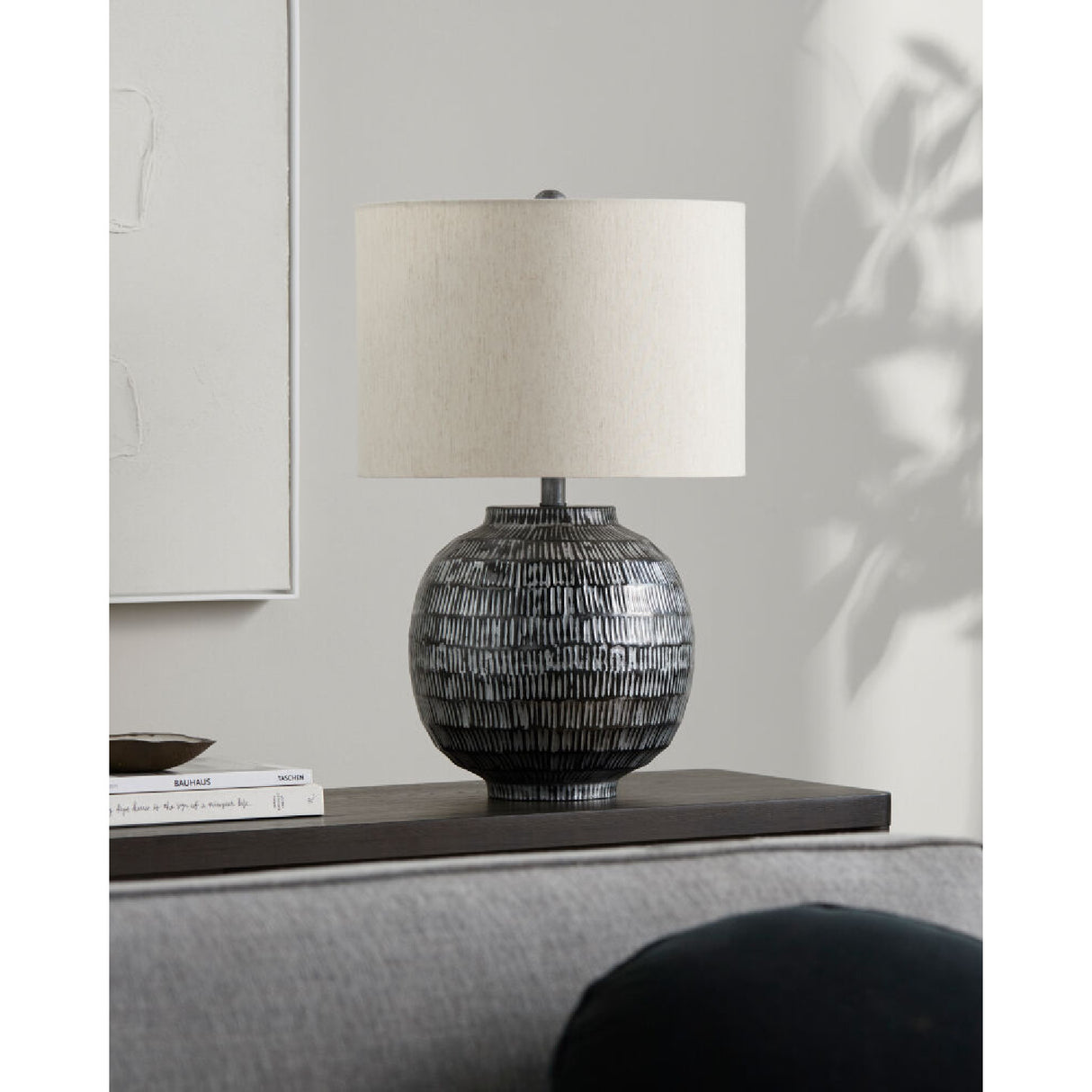 Modern European furniture - Antiqued Black Accent Table Lamp - www.oroa.com
