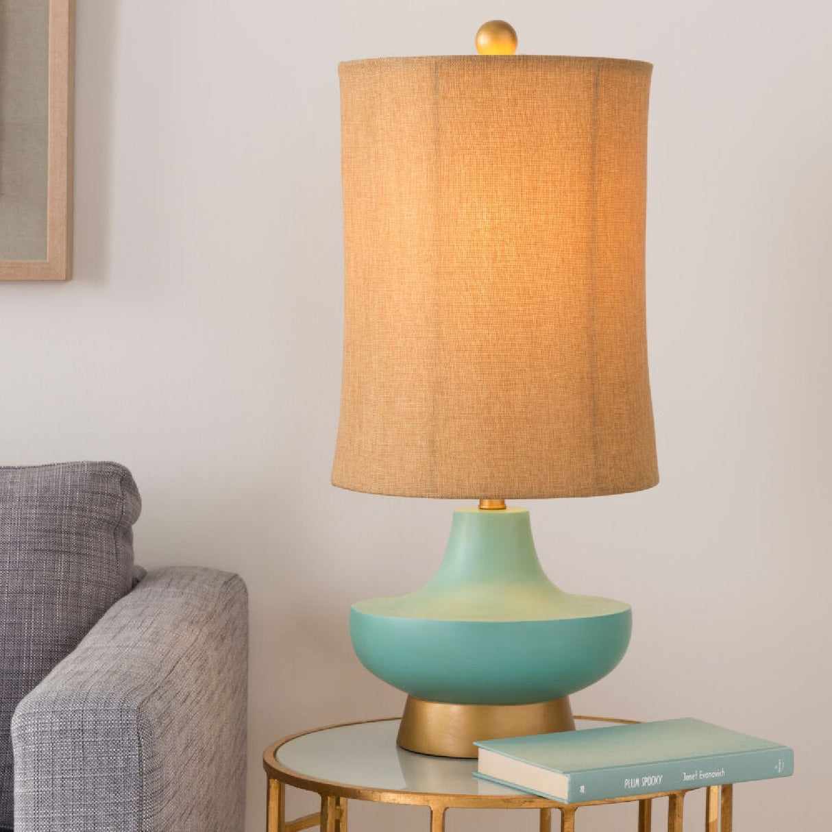 Modern European furniture - Turquoise Base Accent Table Lamp - www.oroa.com
