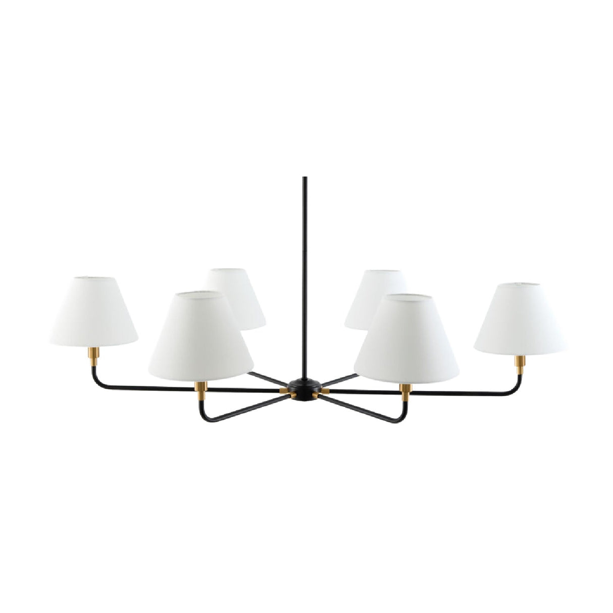 Modern European furniture - 6-Light White Linen Chandelier - www.oroa.com