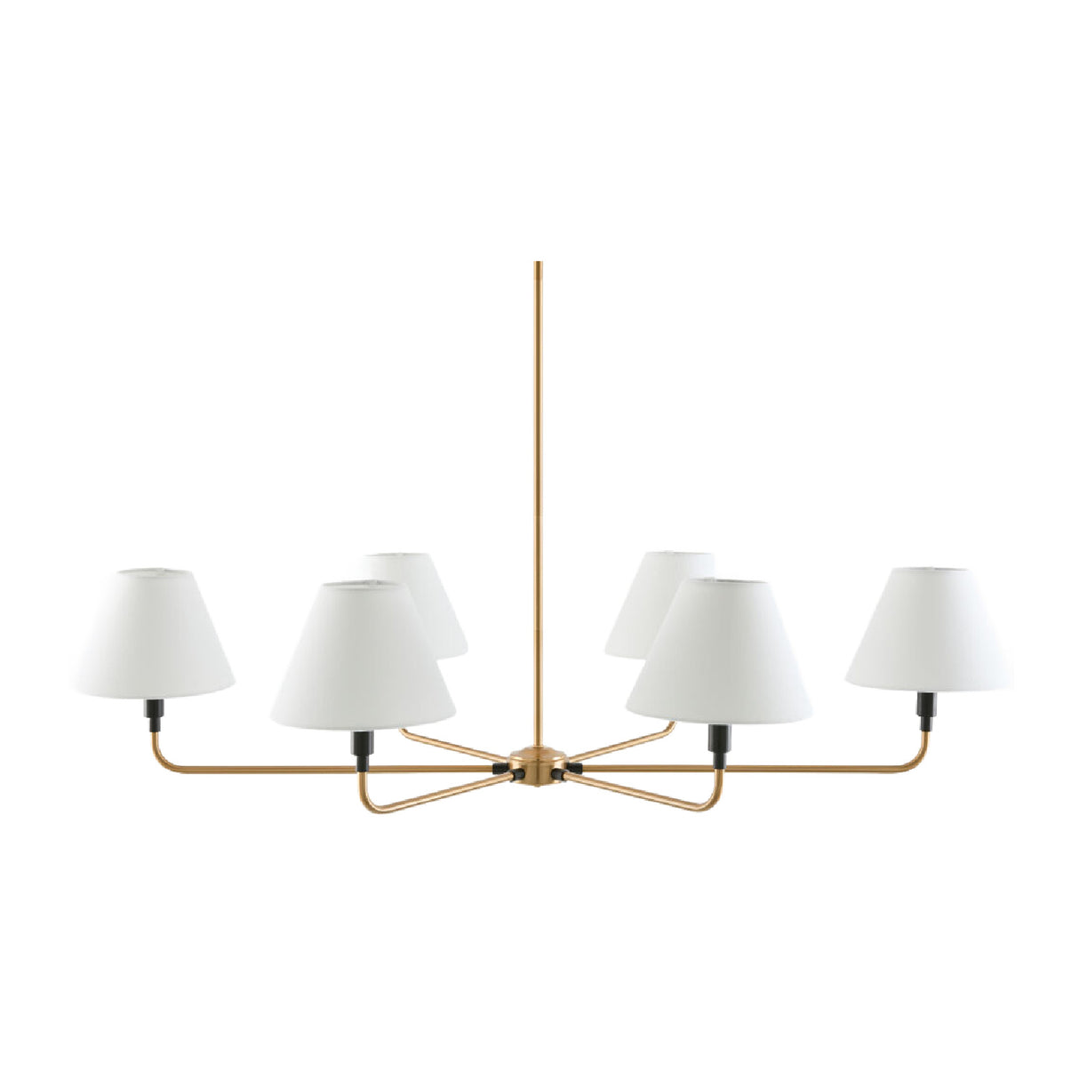 Modern European furniture - 6-Light White Linen Chandelier - www.oroa.com | Oroa.com