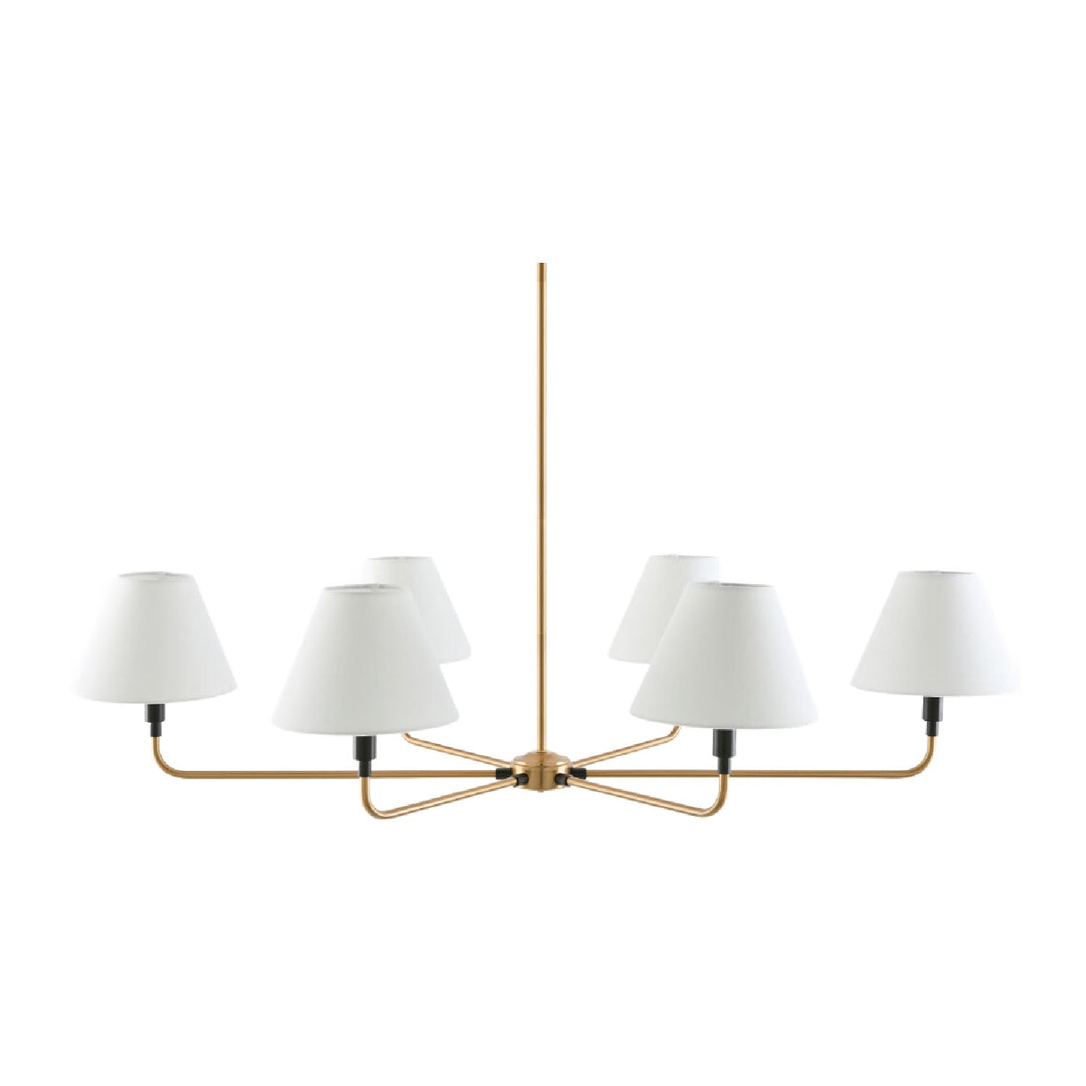 Modern European furniture - 6-Light White Linen Chandelier - www.oroa.com