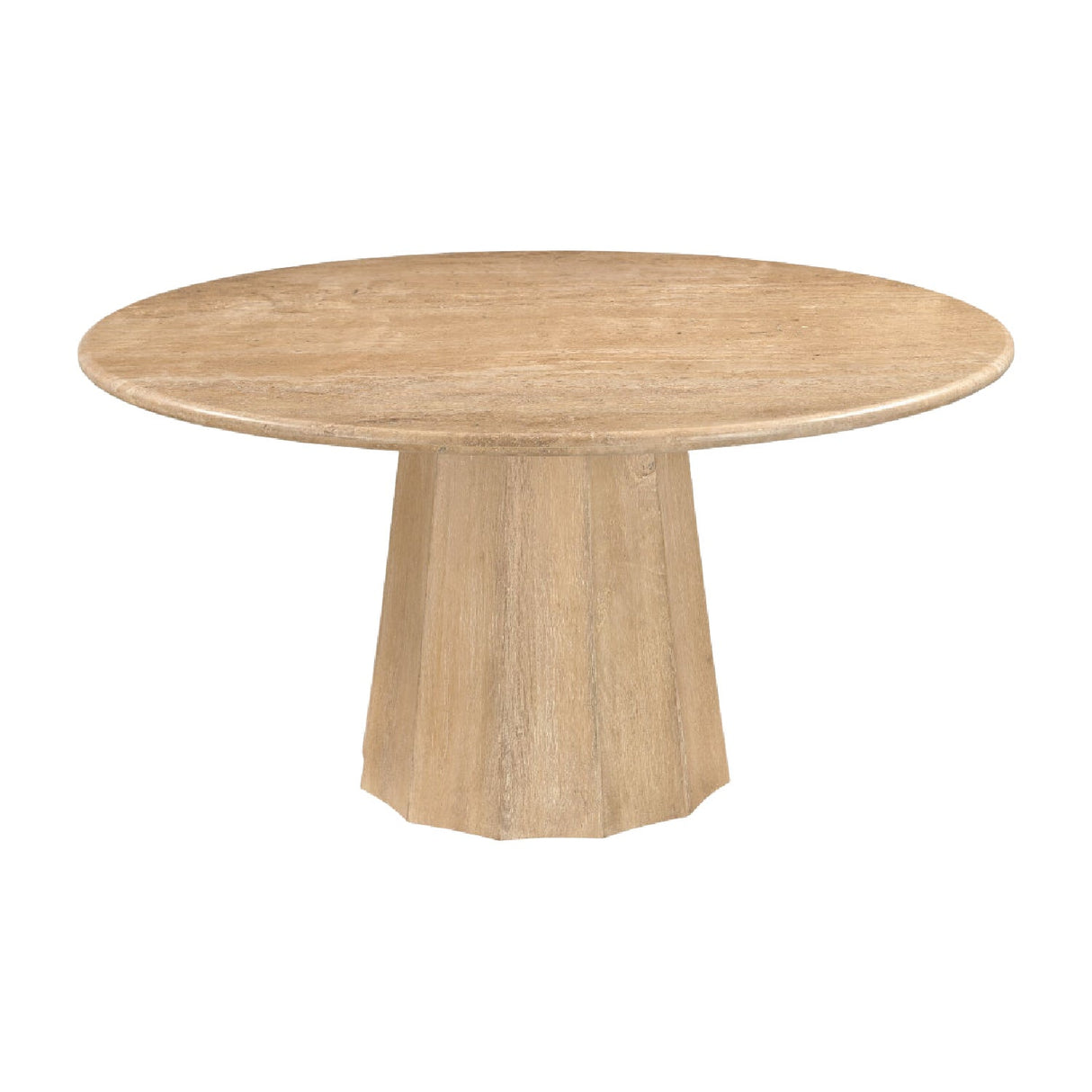 Modern furniture - Round Travertine Dining Table - www.oroa.com