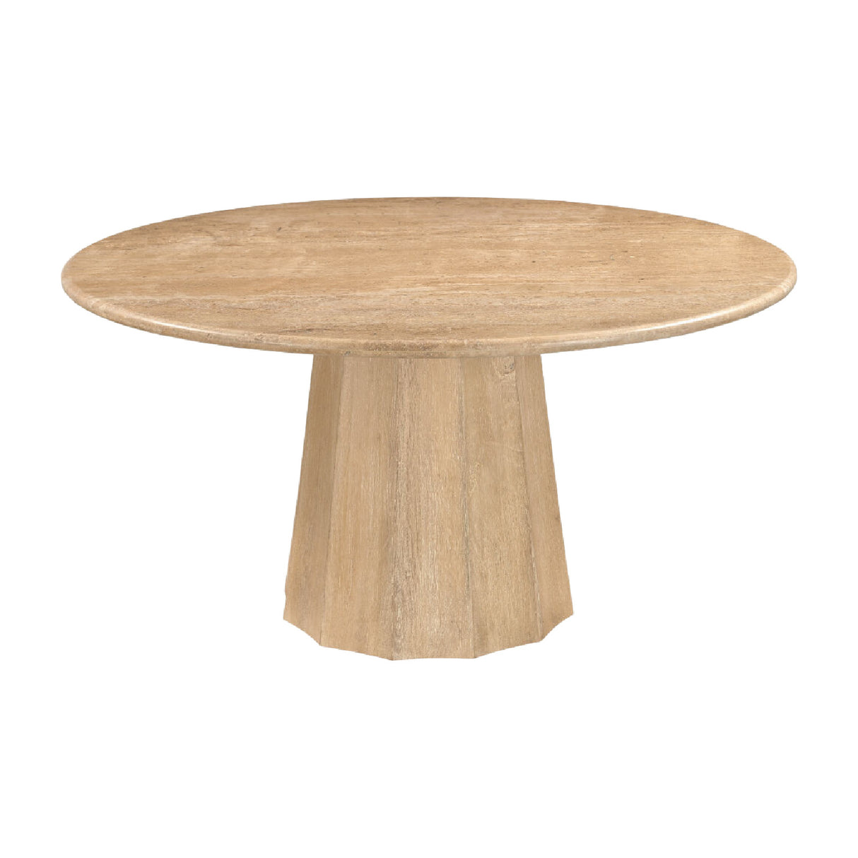 Modern furniture - Round Travertine Dining Table - www.oroa.com