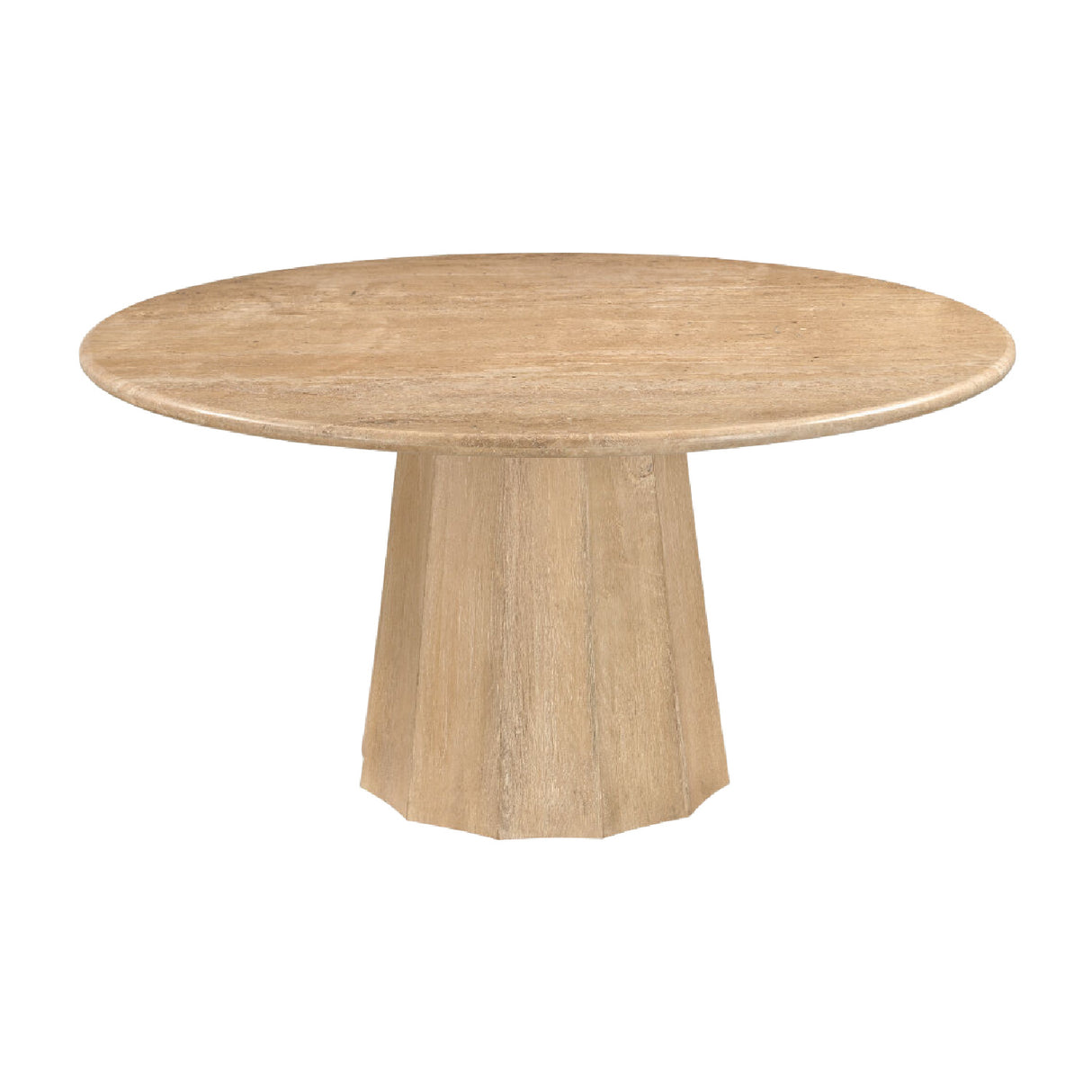 Modern furniture - Round Travertine Dining Table - www.oroa.com