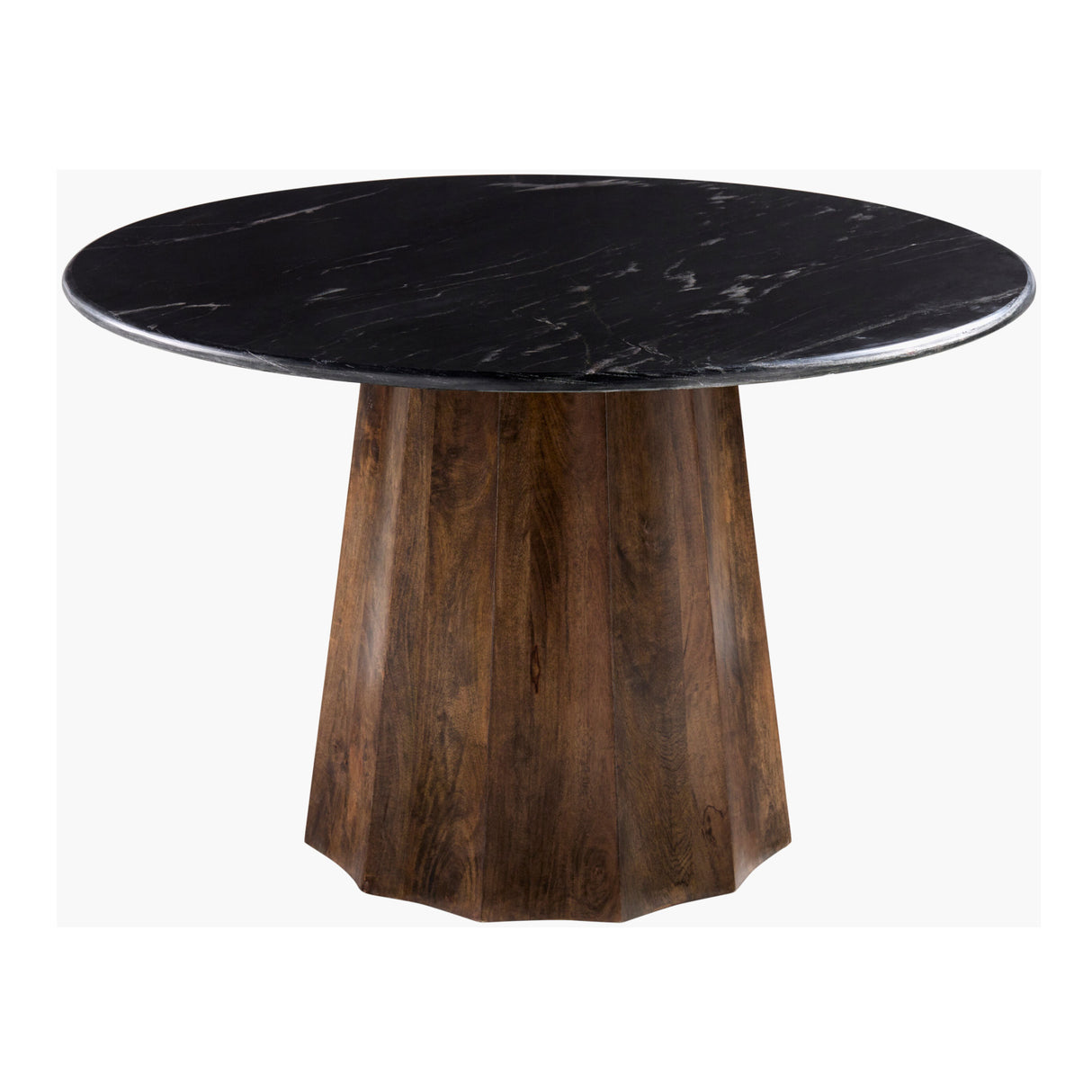 Modern European furniture - Black Marble Round Dining Table - www.oroa.com