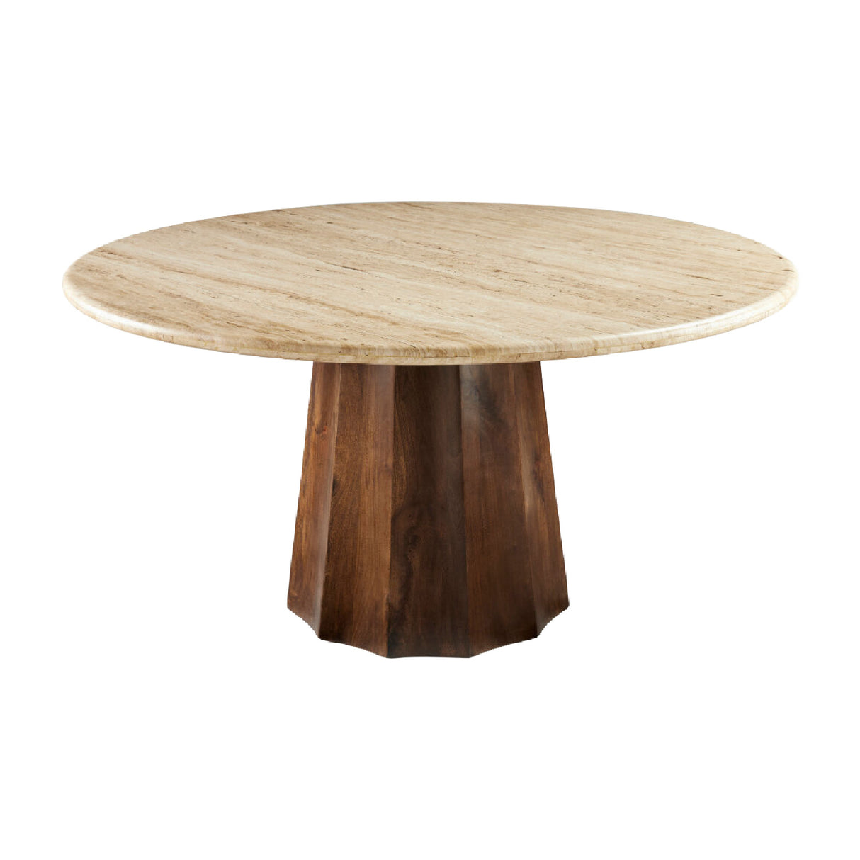 Modern furniture - Round Travertine Dining Table - www.oroa.com