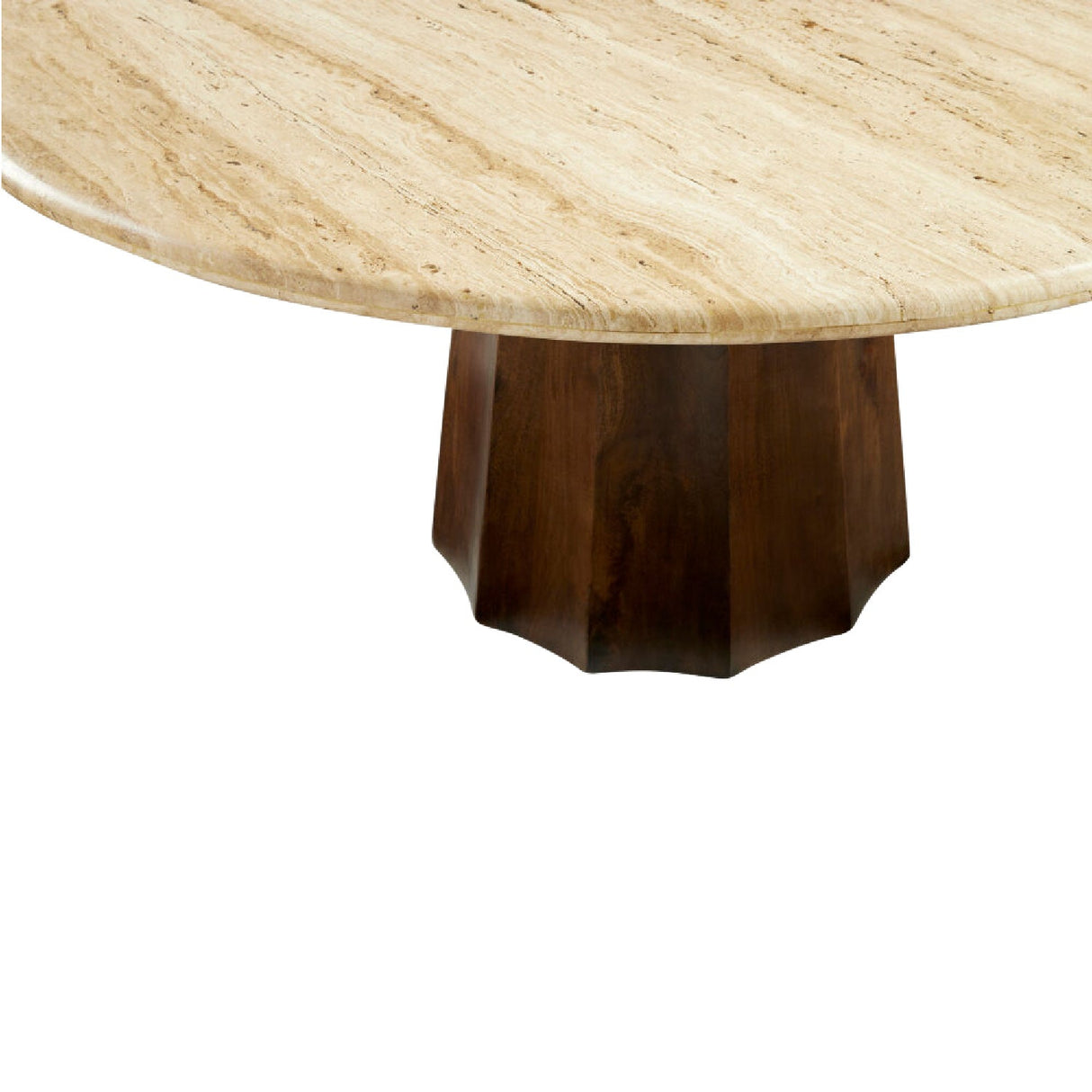 Modern furniture - Round Travertine Dining Table - www.oroa.com