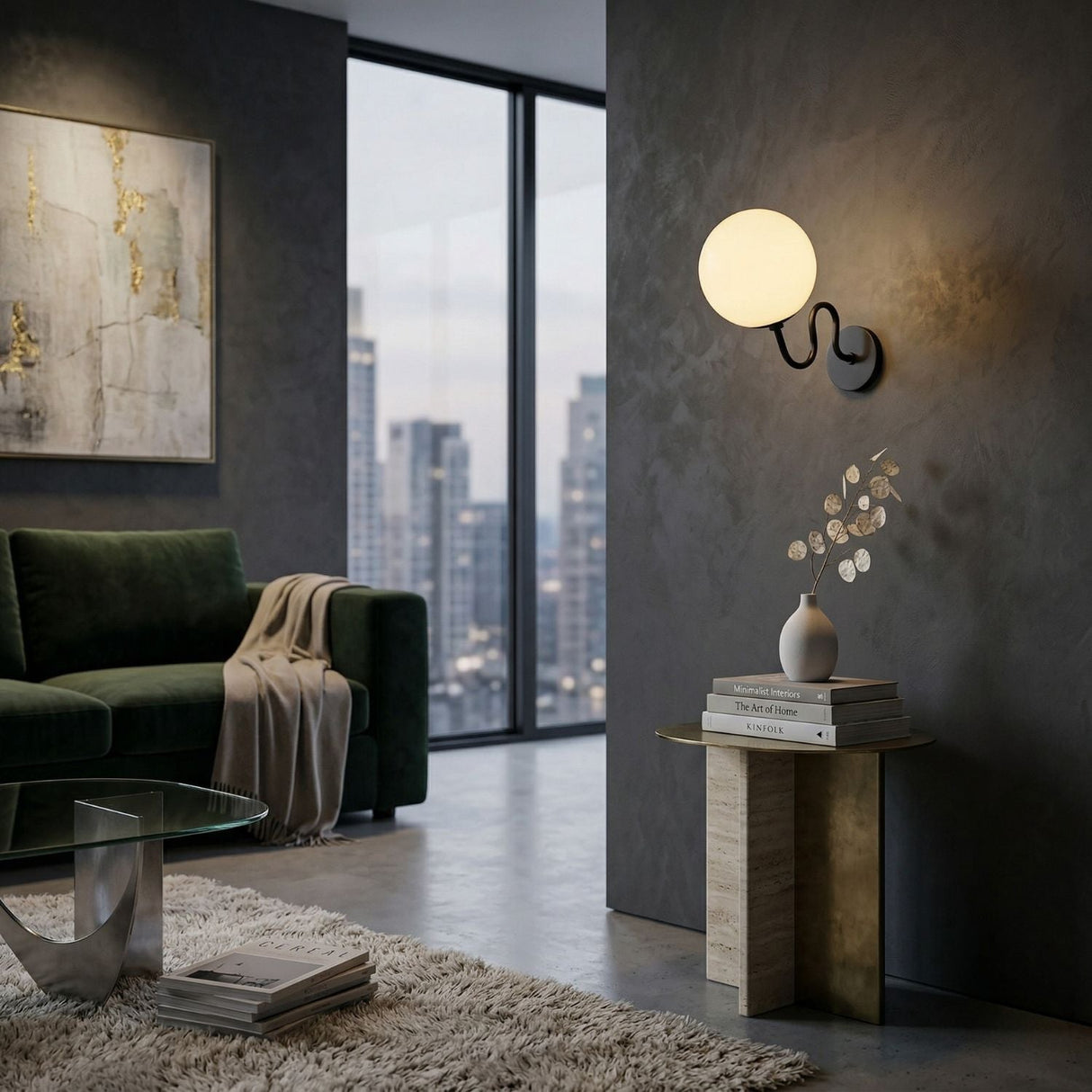 Modern European furniture - Wavy Iron Wall Lamp - www.oroa.com