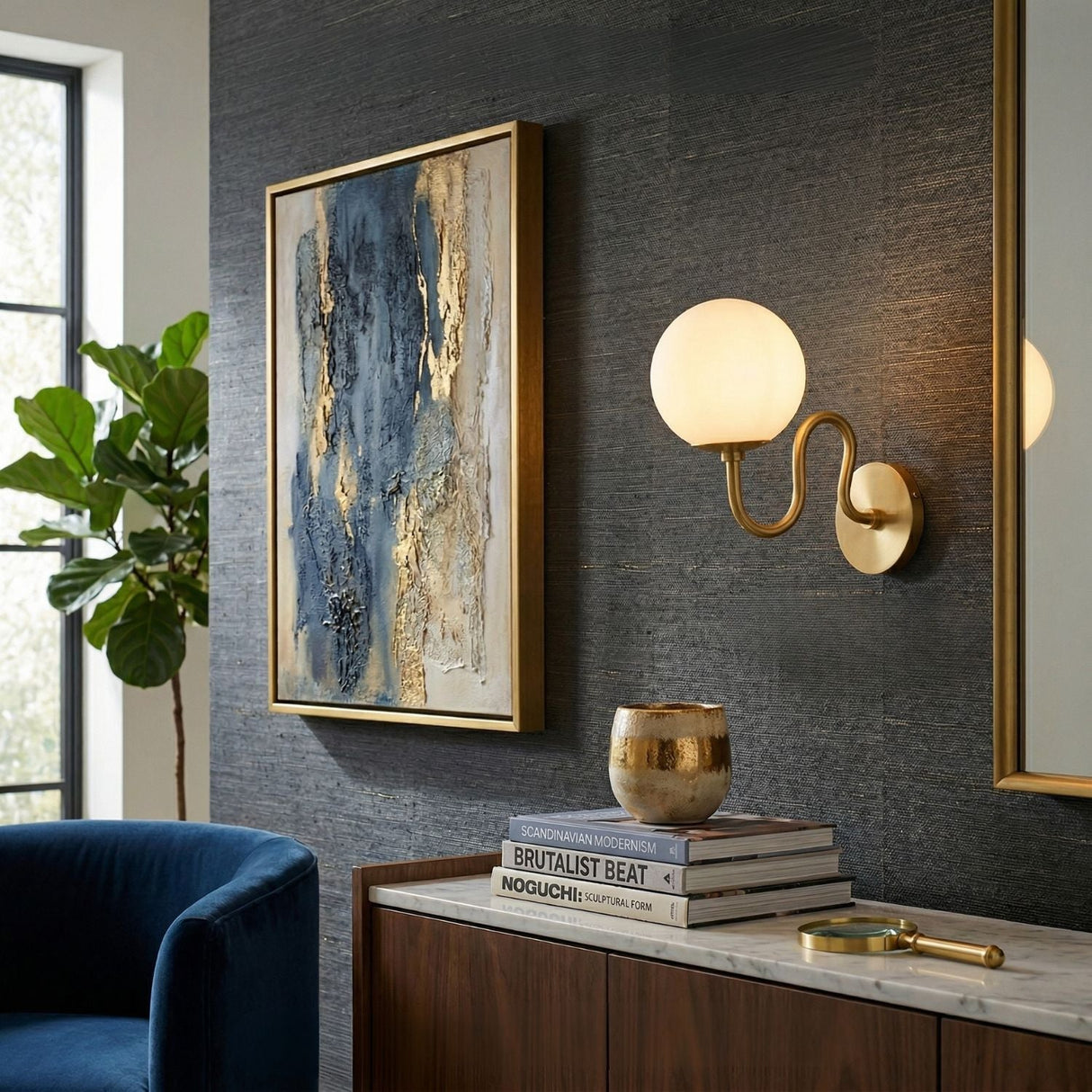 Modern European furniture - Wavy Iron Wall Lamp - www.oroa.com