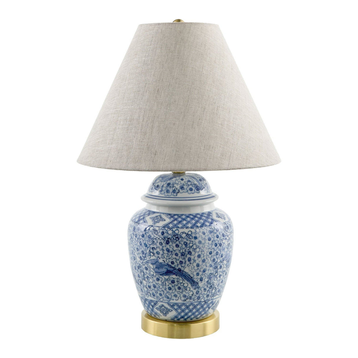 Modern European furniture - Floral Print Ceramic Table Lamp - www.oroa.com