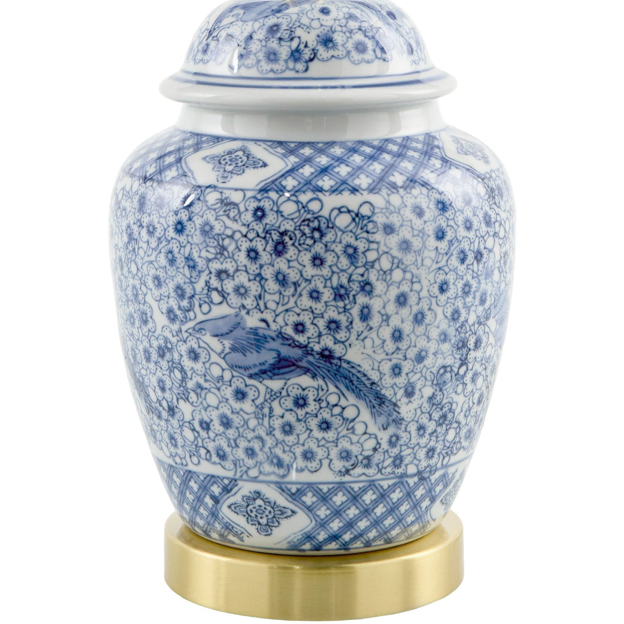 Modern European furniture - Floral Print Ceramic Table Lamp - www.oroa.com