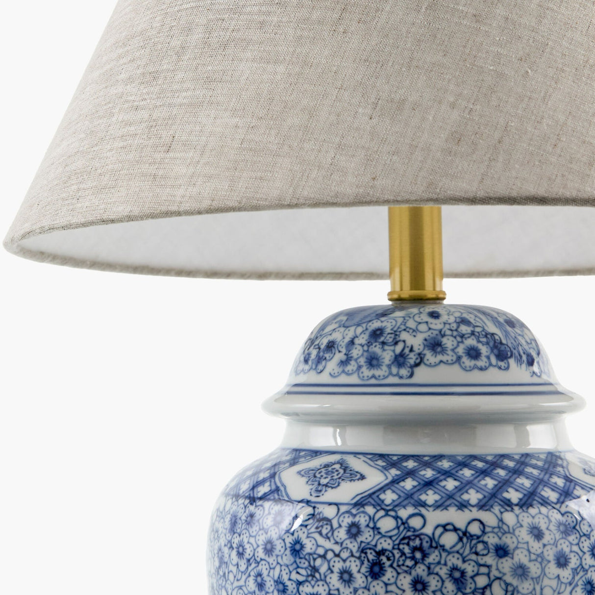 Modern European furniture - Floral Print Ceramic Table Lamp - www.oroa.com
