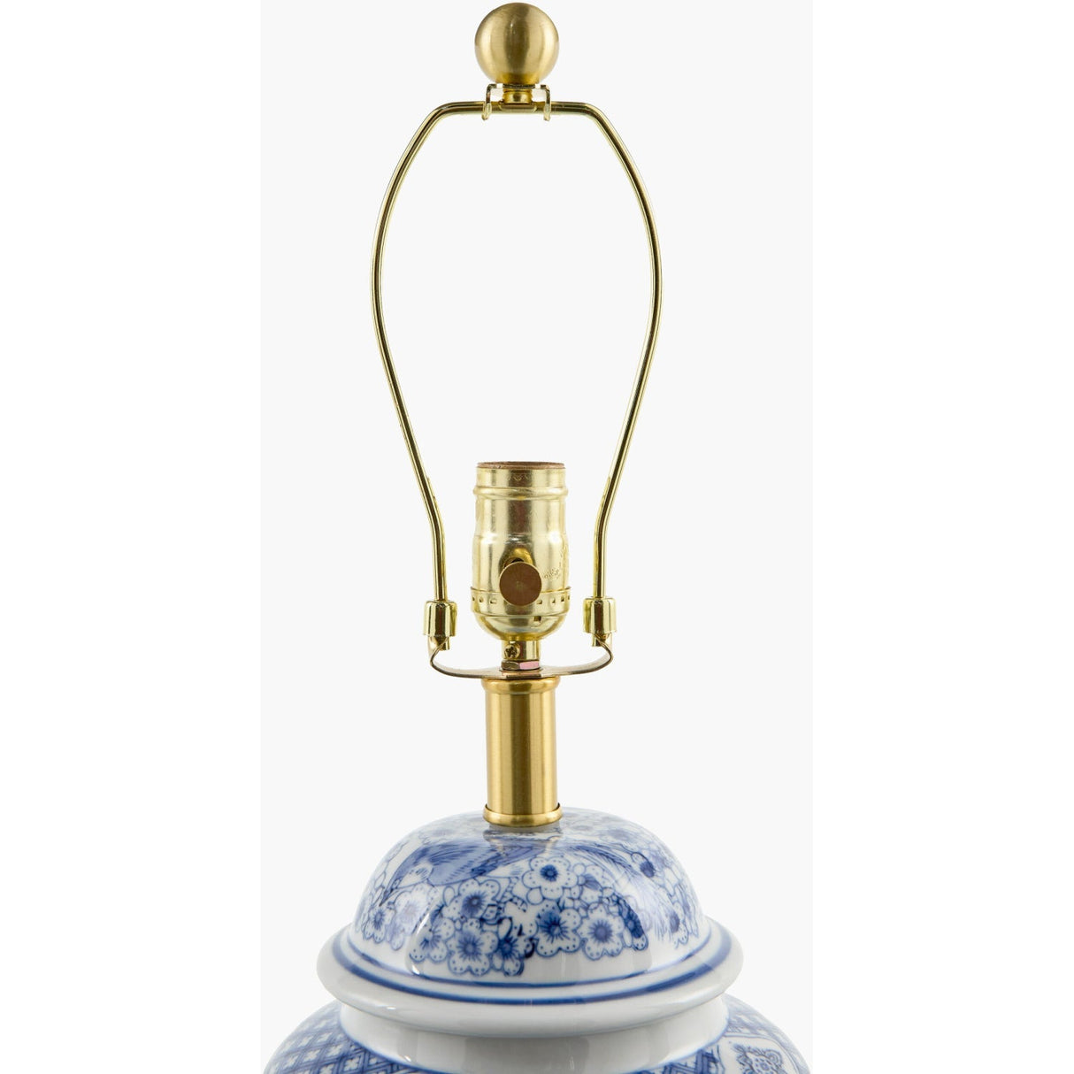 Modern European furniture - Floral Print Ceramic Table Lamp - www.oroa.com