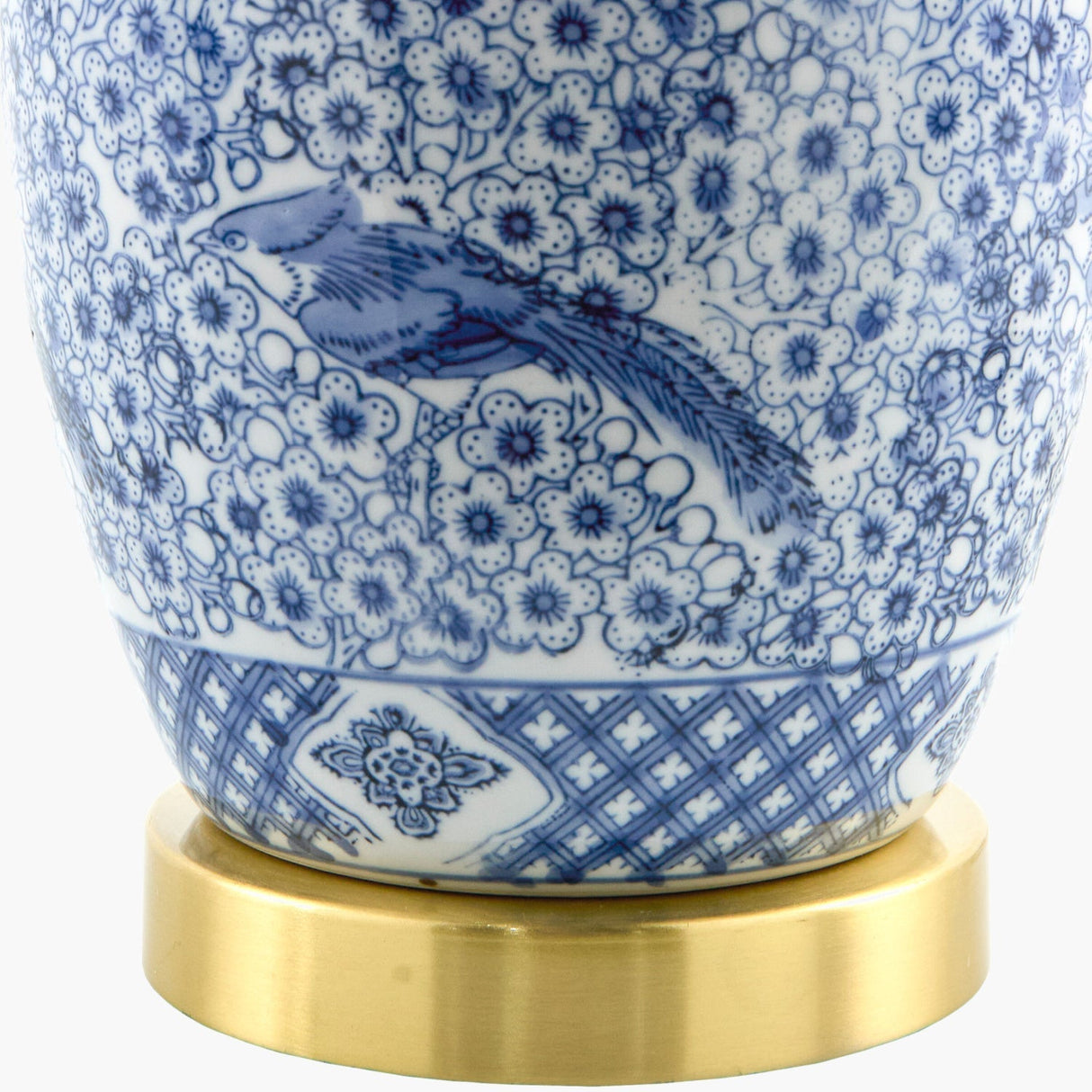 Modern European furniture - Floral Print Ceramic Table Lamp - www.oroa.com