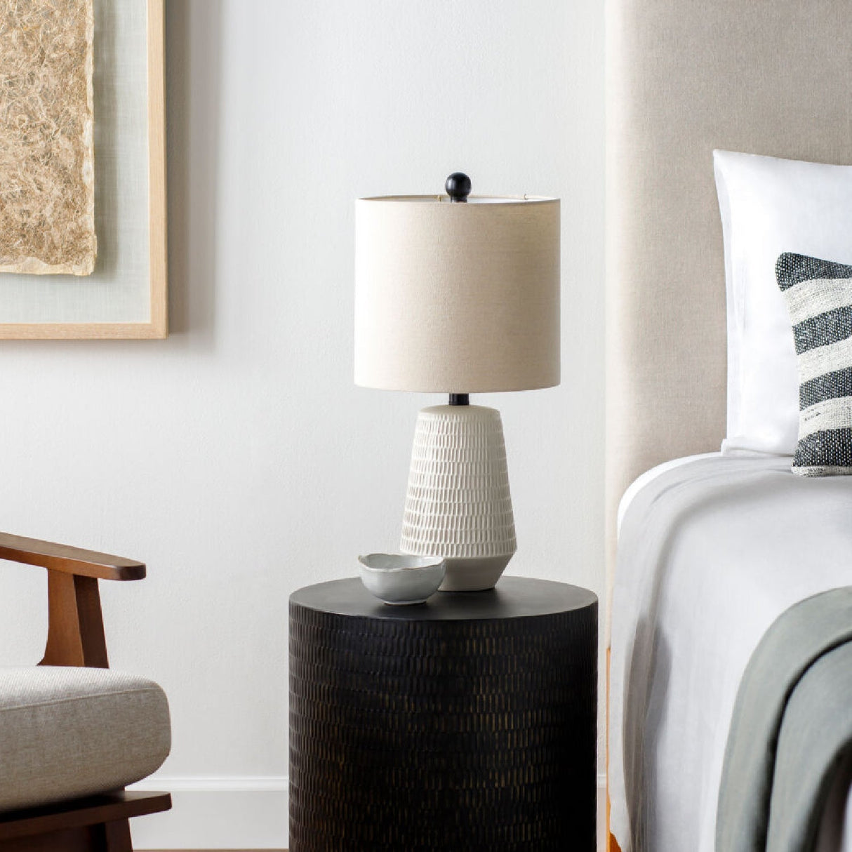 Modern European furniture - Organic-Carved Base Table Lamp - www.oroa.com