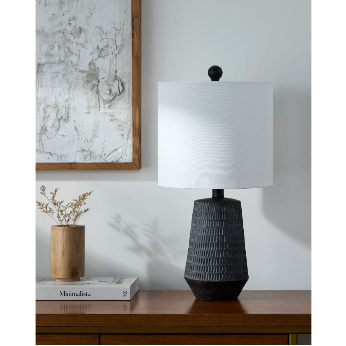 Modern European furniture - Organic-Carved Base Table Lamp - www.oroa.com