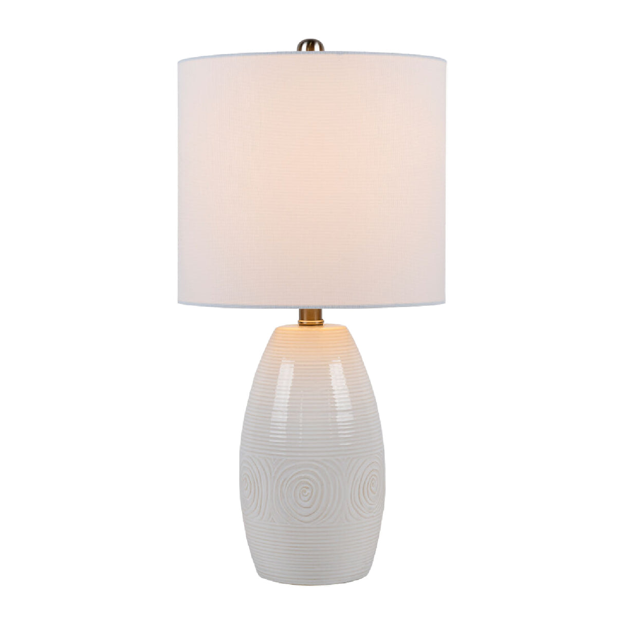 Modern European furniture - White Linen Ceramic Table Lamp - www.oroa.com | Oroa.com