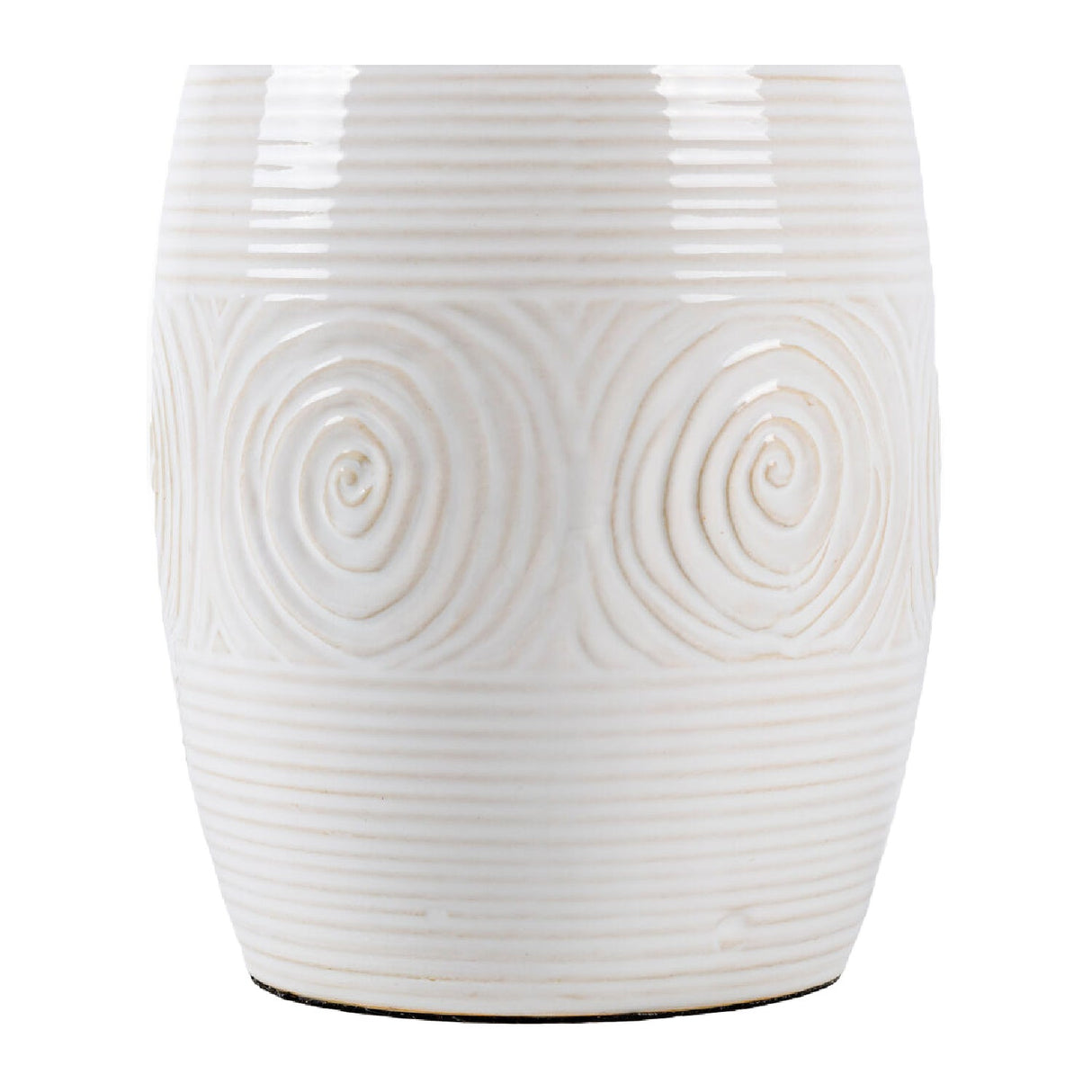Modern European furniture - White Linen Ceramic Table Lamp - www.oroa.com