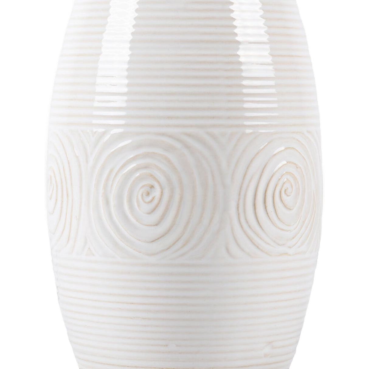 Modern European furniture - White Linen Ceramic Table Lamp - www.oroa.com