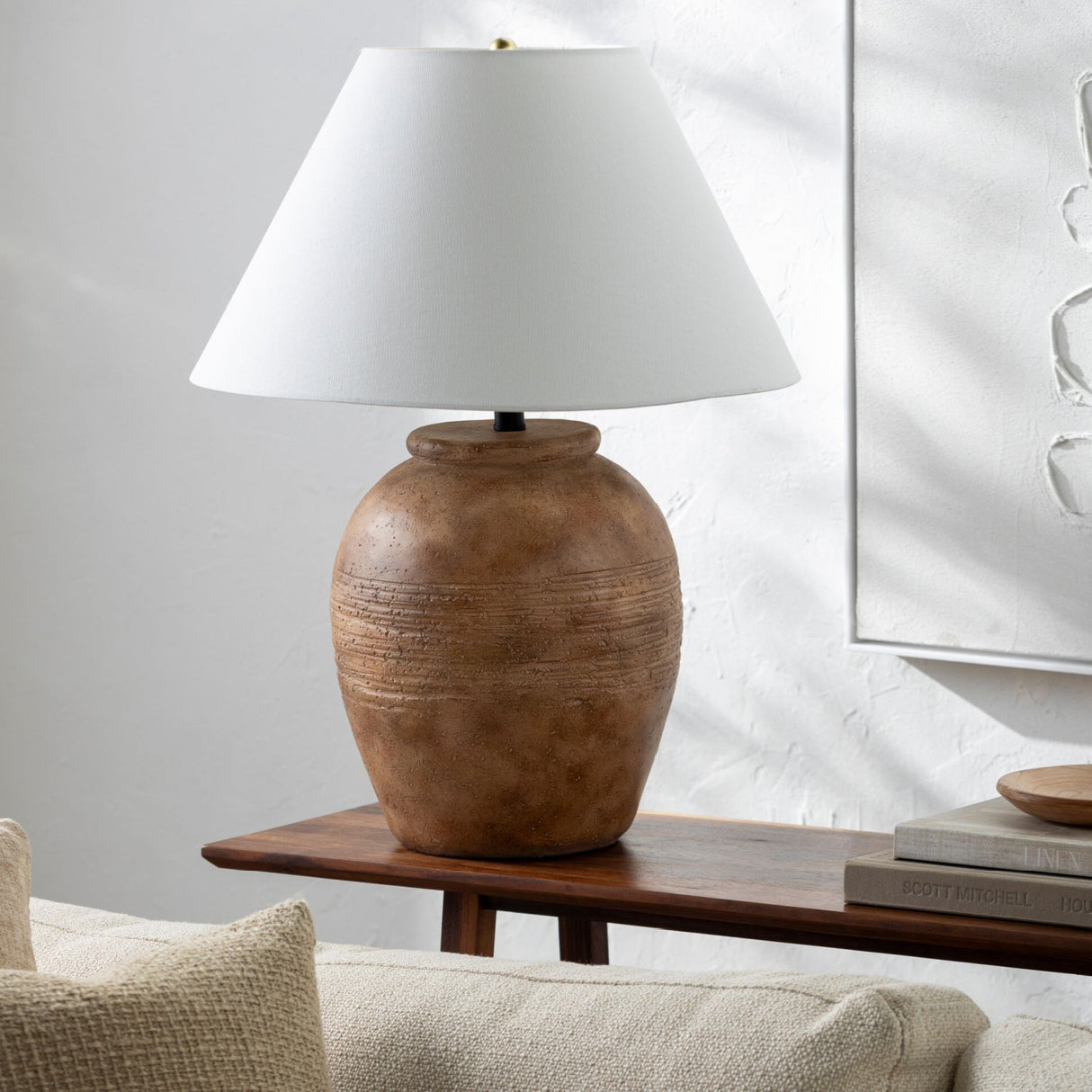 Modern European furniture - Glazed Brick Accent Table Lamp - www.oroa.com