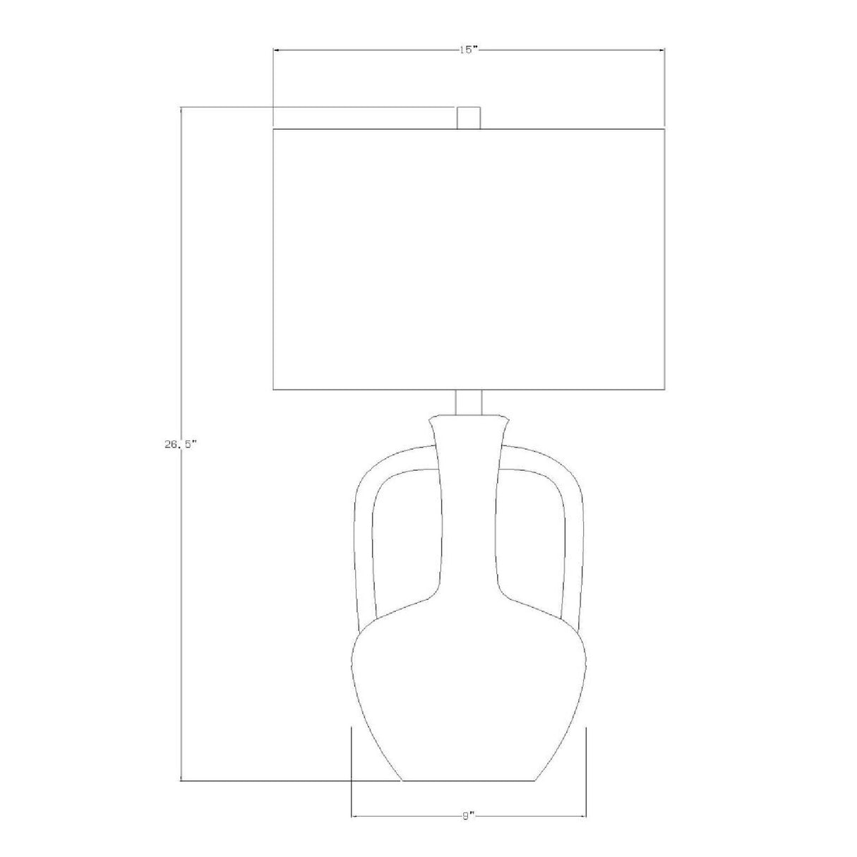 White Ceramic Amphora Table Lamp | Oroa.com