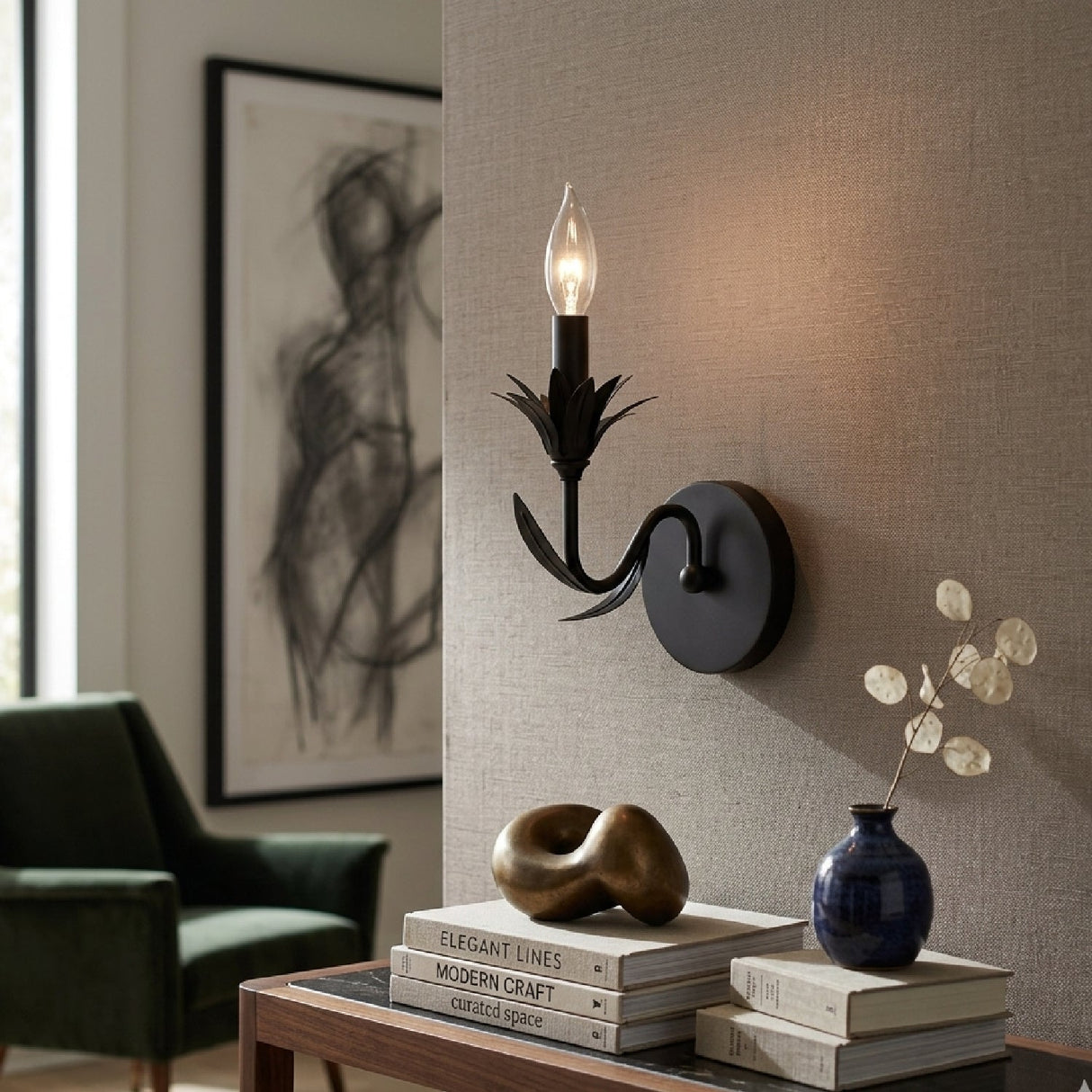 Modern European furniture - Flower-Inspired Wall Lamp - www.oroa.com