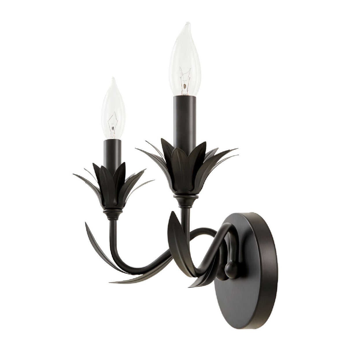 Modern European furniture - Black Floral Candelabra Wall Lamp - www.oroa.com