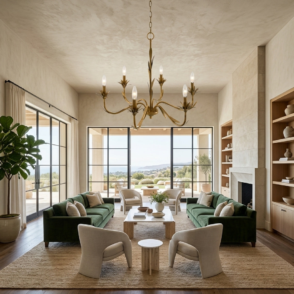 Modern European furniture - Flower-Inspired 6-Light Chandelier - www.oroa.com