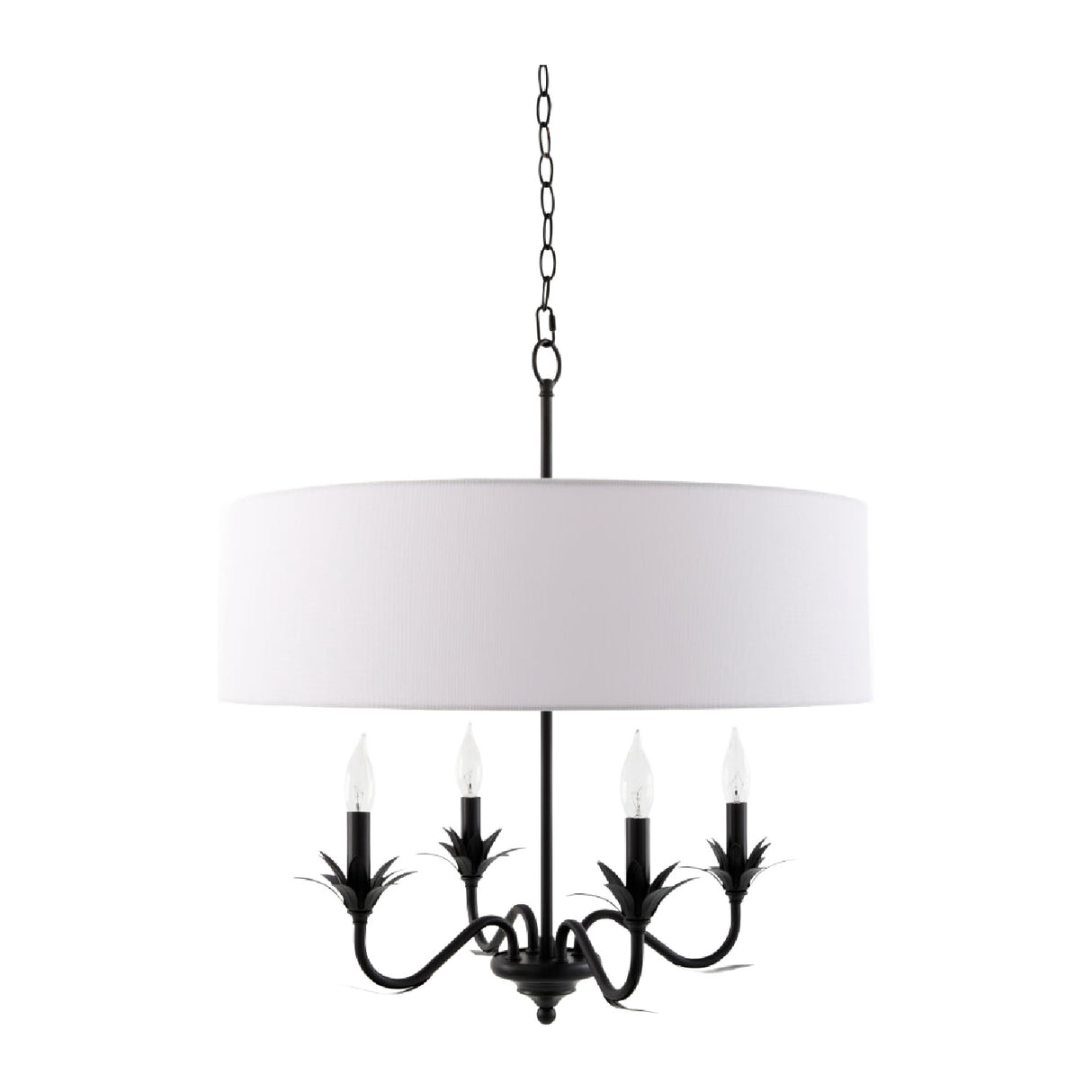 Modern European furniture - Black Floral Candelabra 4-Light Chandelier - www.oroa.com