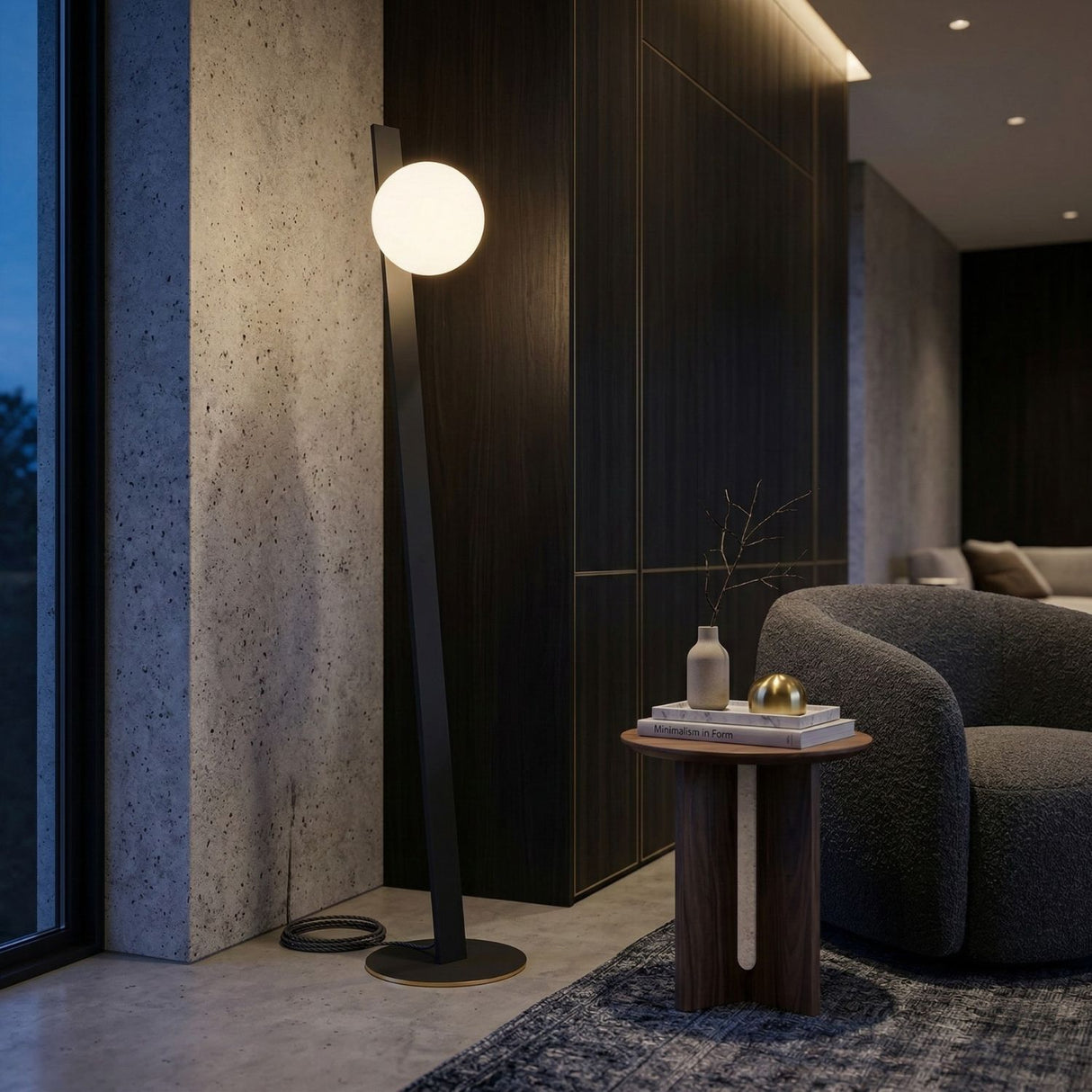 Modern European furniture - White Glass Modern Floor Lamp - www.oroa.com