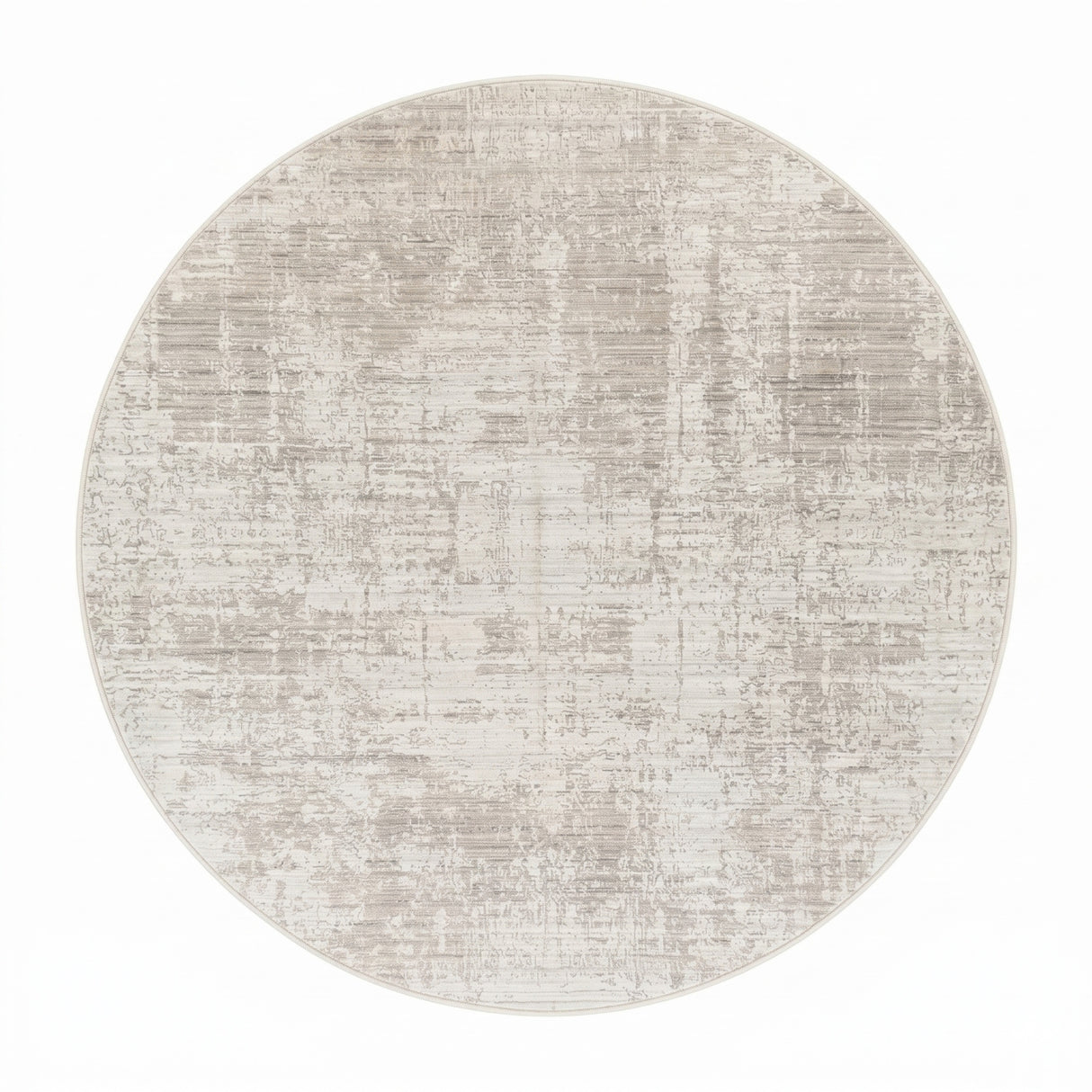 Modern European furniture - Gray Viscose Blend Round Carpet - www.oroa.com
