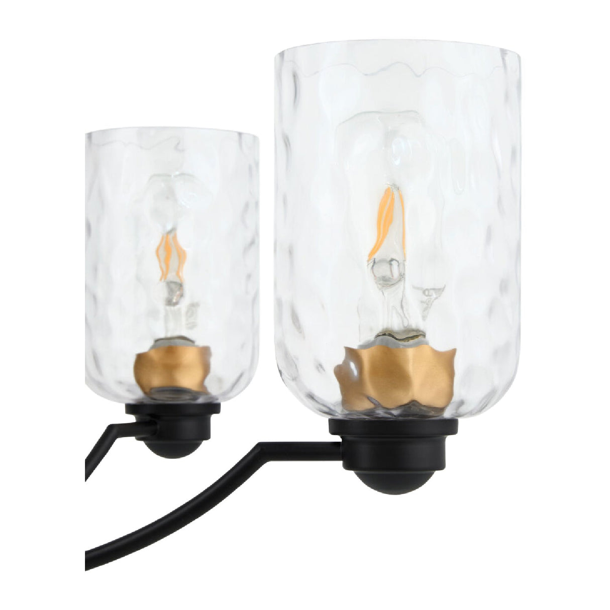 Modern European furniture - Textured Clear Glass 5-Light Chandelier - www.oroa.com