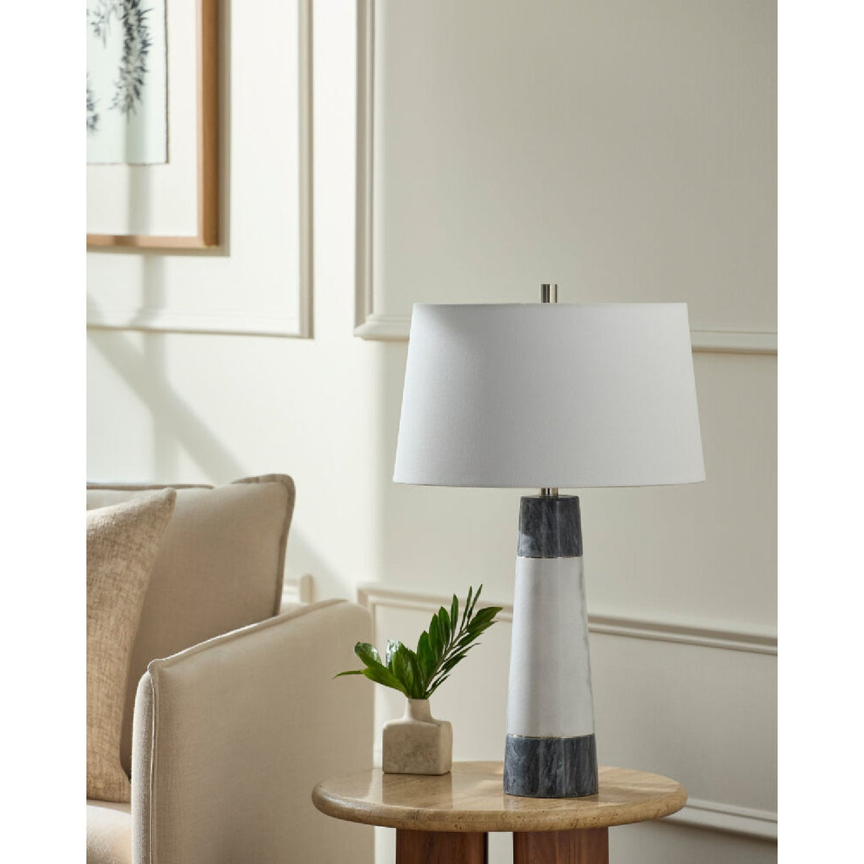 Modern European furniture - Two-Toned Marble Table Lamp - www.oroa.com