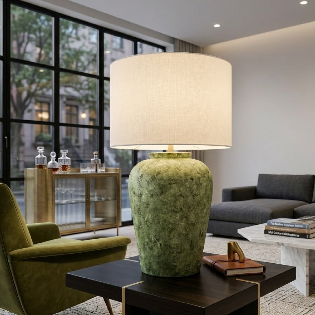 Modern European furniture - Painted Ceramic Accent Table Lamp - www.oroa.com
