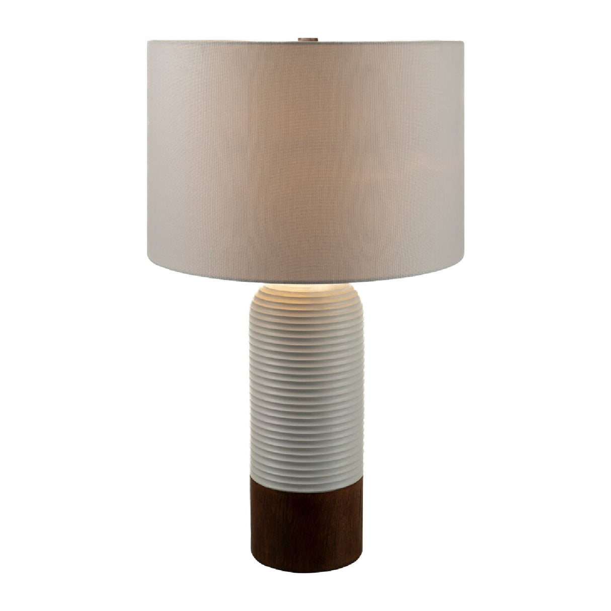 Modern European furniture - White Drum Linen Table Lamp - www.oroa.com