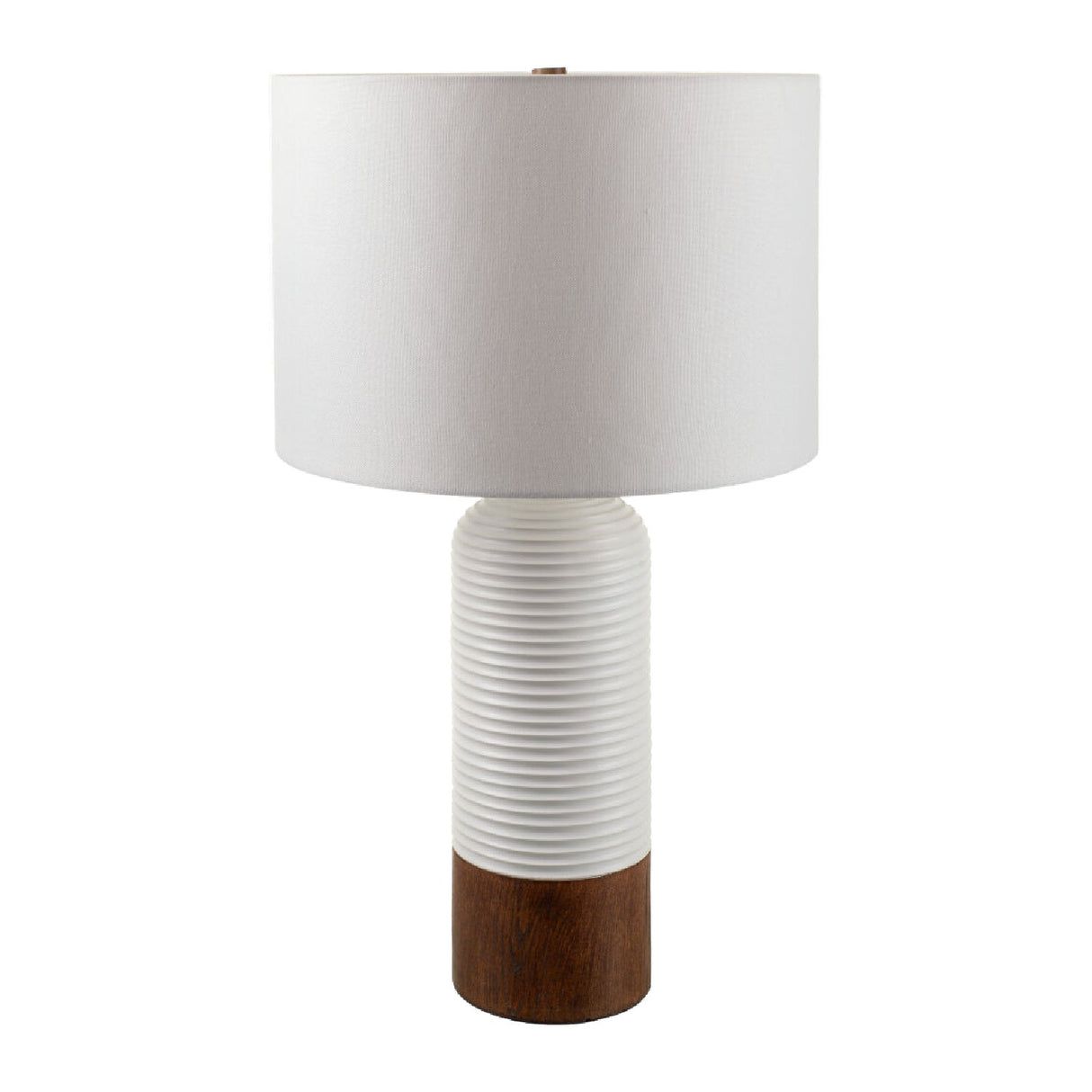 Modern European furniture - White Drum Linen Table Lamp - www.oroa.com