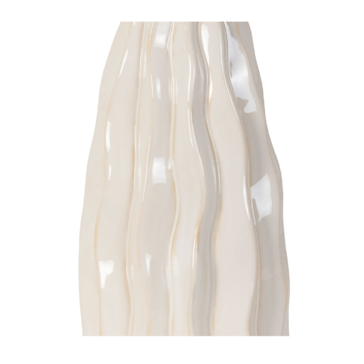 Modern European furniture - Wavy White Ceramic Table Lamp - www.oroa.com