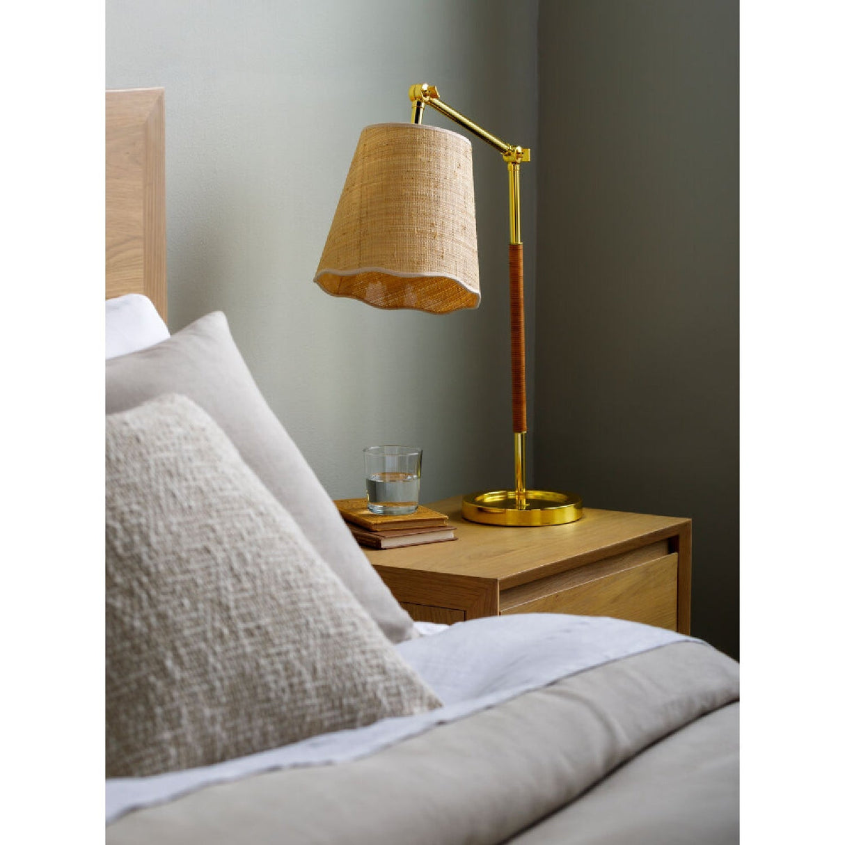 Modern European furniture - Beige Jute Adjustable Table Lamp - www.oroa.com