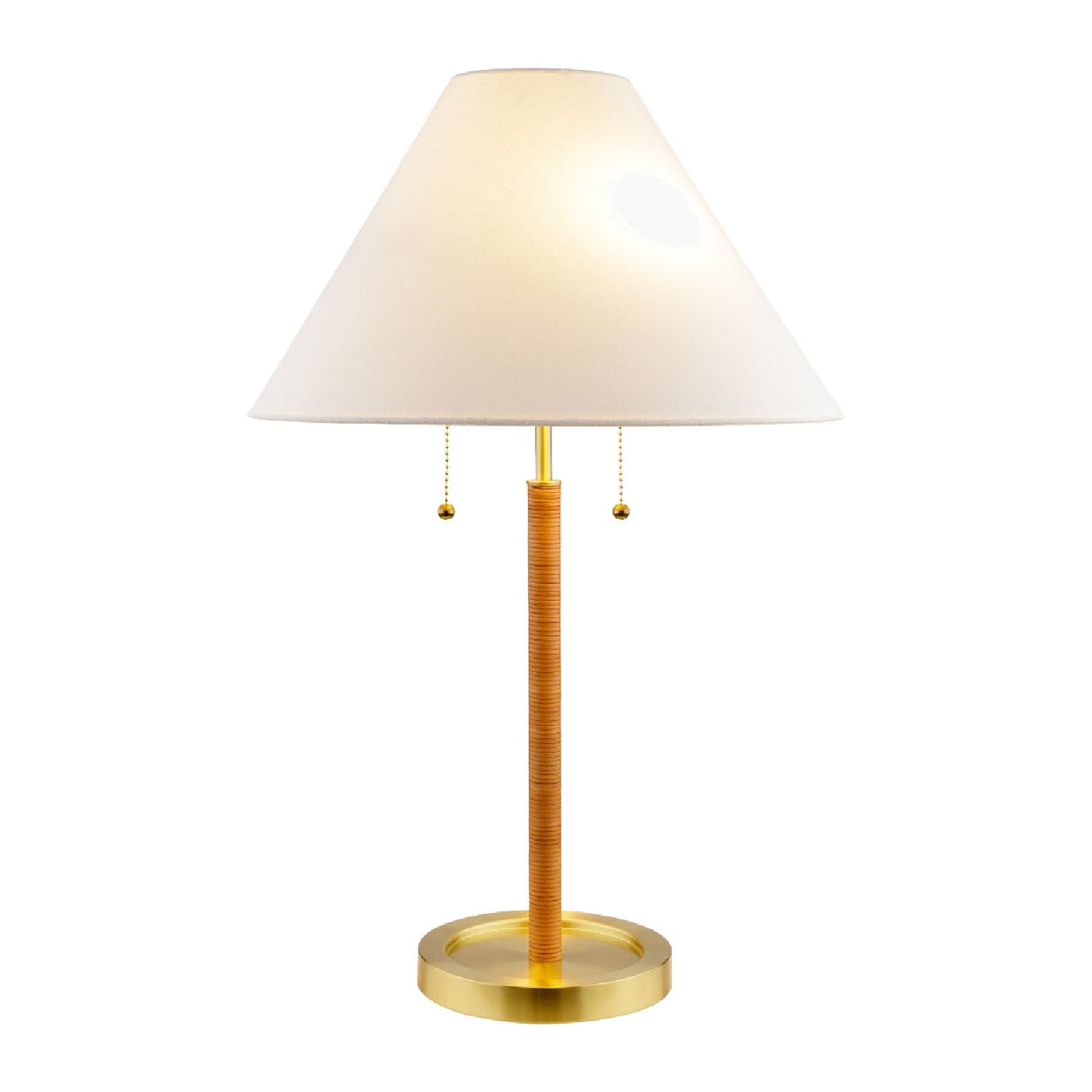 Modern European furniture - White Linen Pull-Switch Table Lamp - www.oroa.com