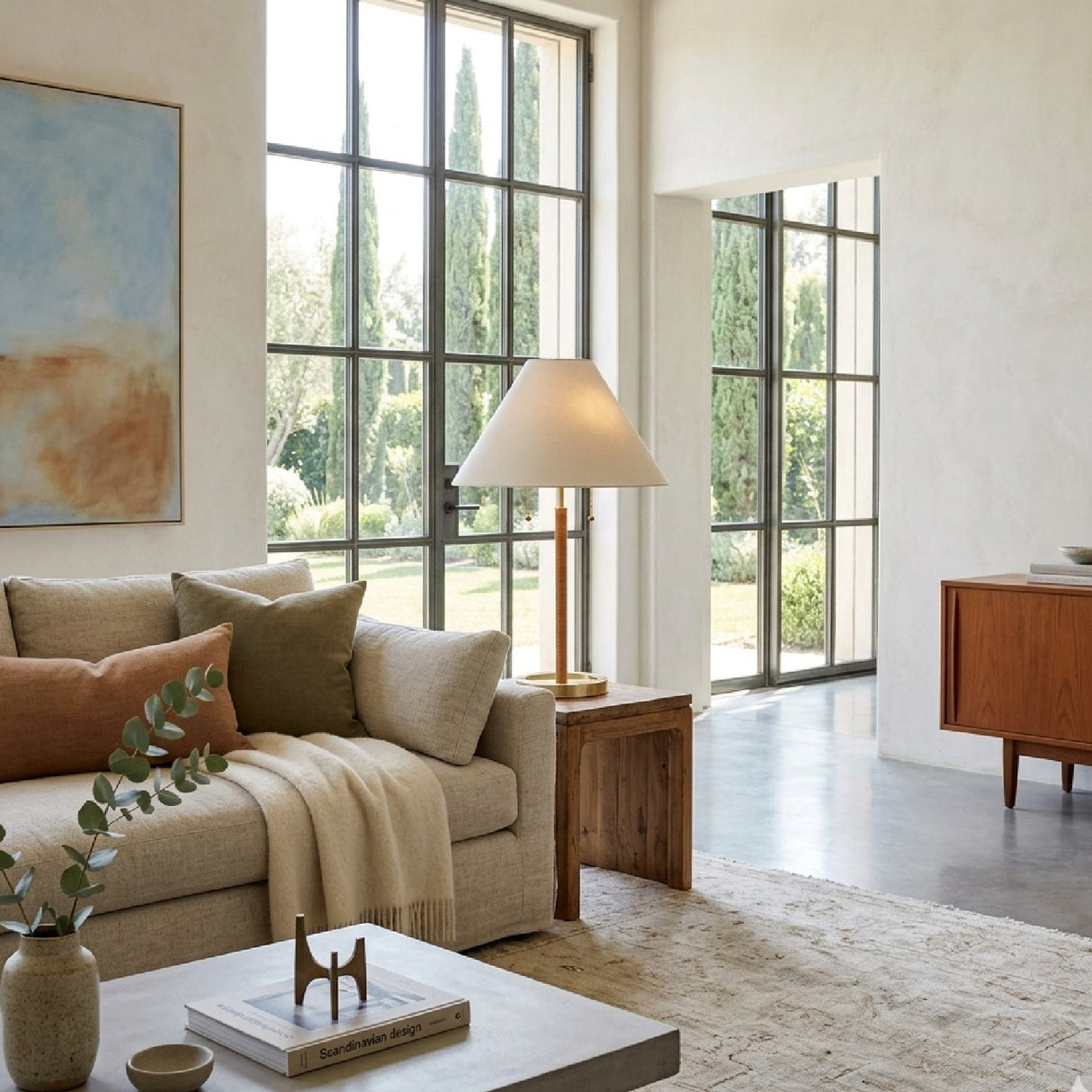 Modern European furniture - White Linen Pull-Switch Table Lamp - www.oroa.com