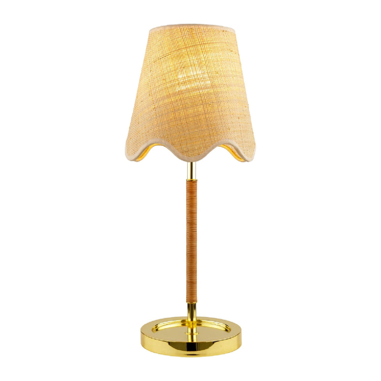 Modern European furniture - Scalloped Beige Jute Table Lamp - www.oroa.com