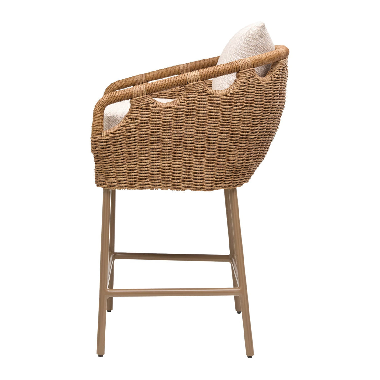 Modern European furniture - Hand-Woven Wicker Outdoor Bar Stool - www.oroa.com